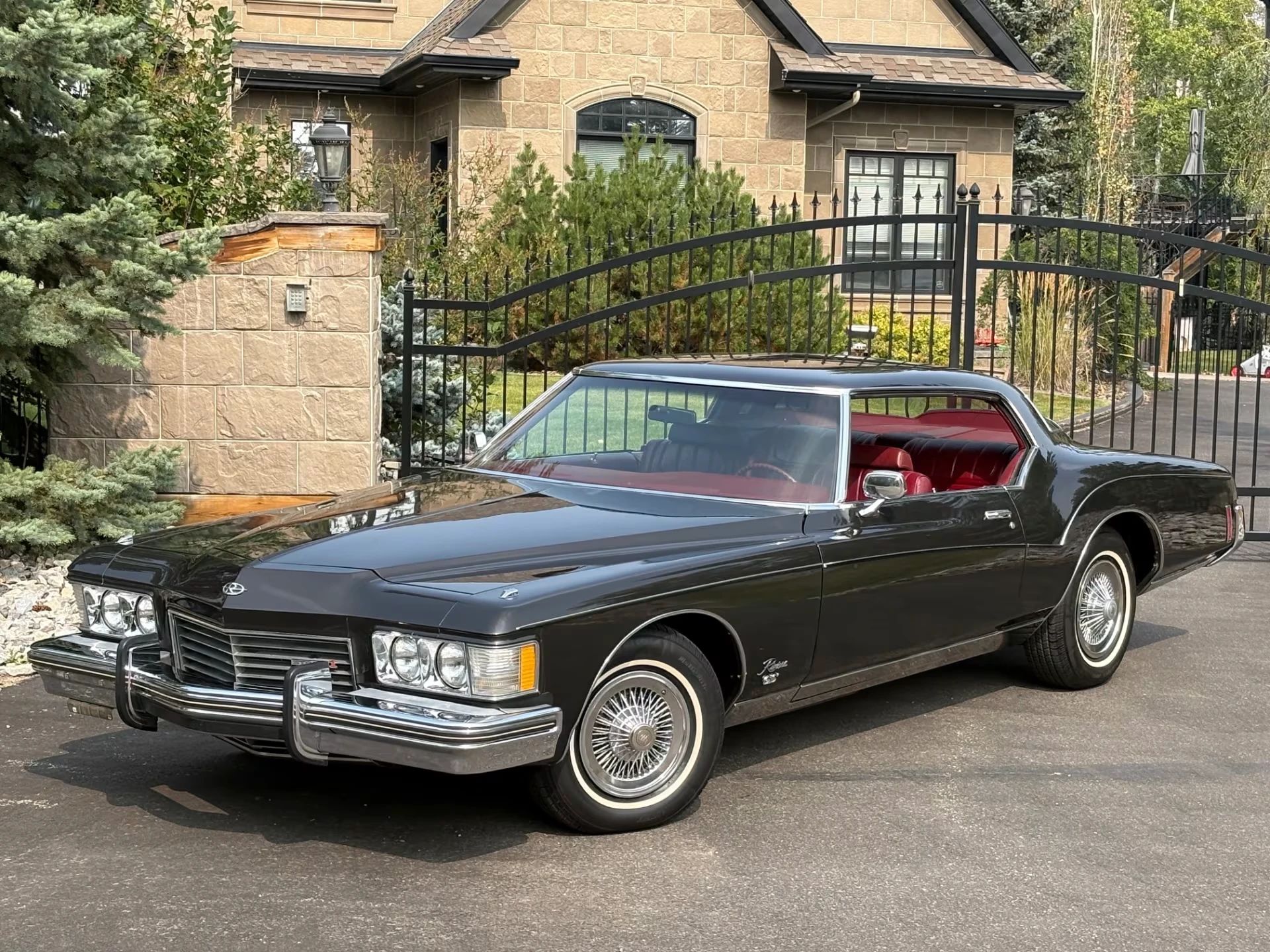 1973 Buick Riviera GS Stage 1 With Rare MaxTrac Traction Control: No Fishtailing In Your Boattail 17 High-angle front 3q view of a 1973 Buick Riviera