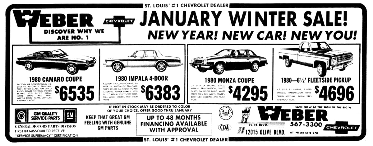 Looking Back On A Few Months of Random Finds 28 1980 New Years ad