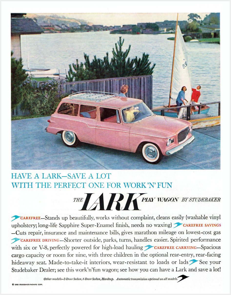 1959 Studebaker Lark two-door station wagon ad
