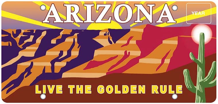 Golden Rule License Plate