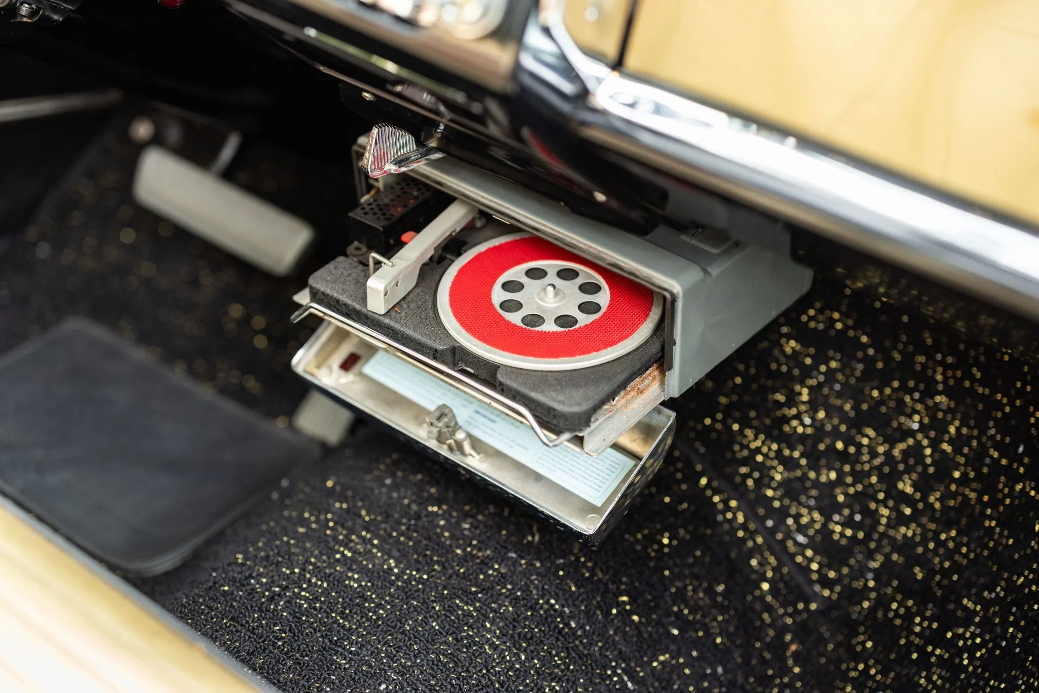 Highway Hi-Fi record player in a 1956 DeSoto