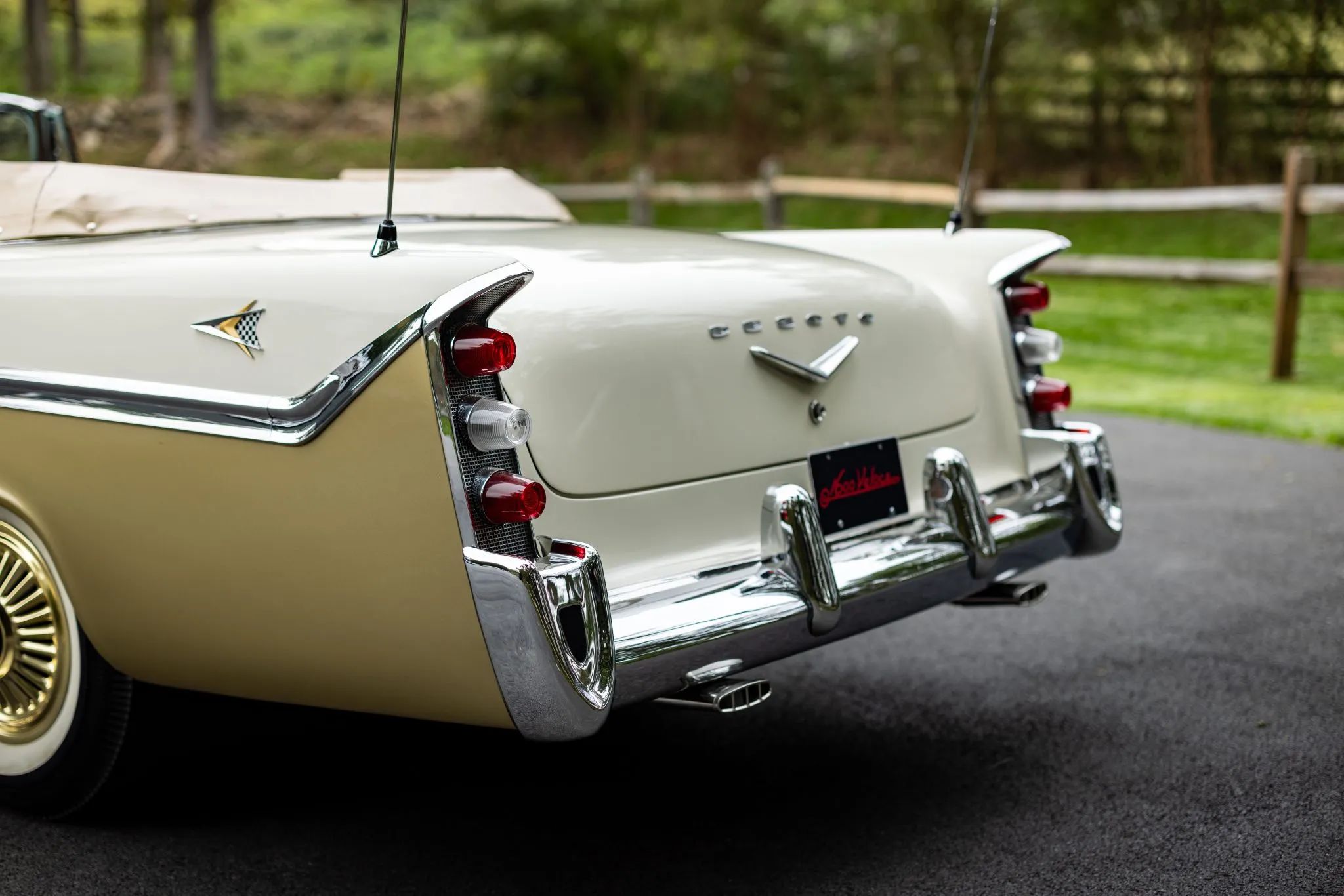 Tail and taillights of a 1956 DeSoto