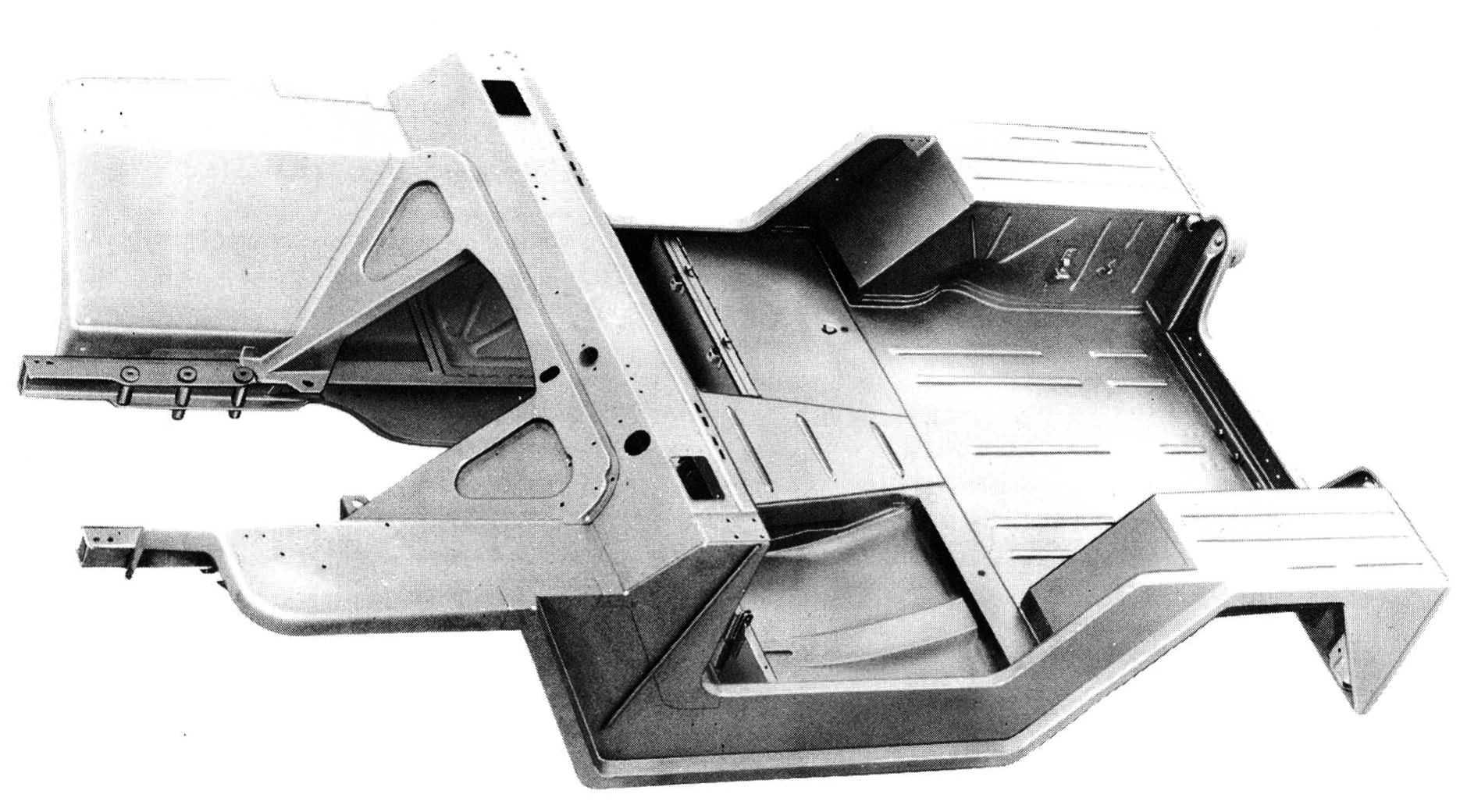 Ford M151 1/4-Ton Utility Truck: Why The Suspension Of The Military's Jeep Successor Made It Too Dangerous For Civilians 5 B&W illustration of the body in white of an early M151