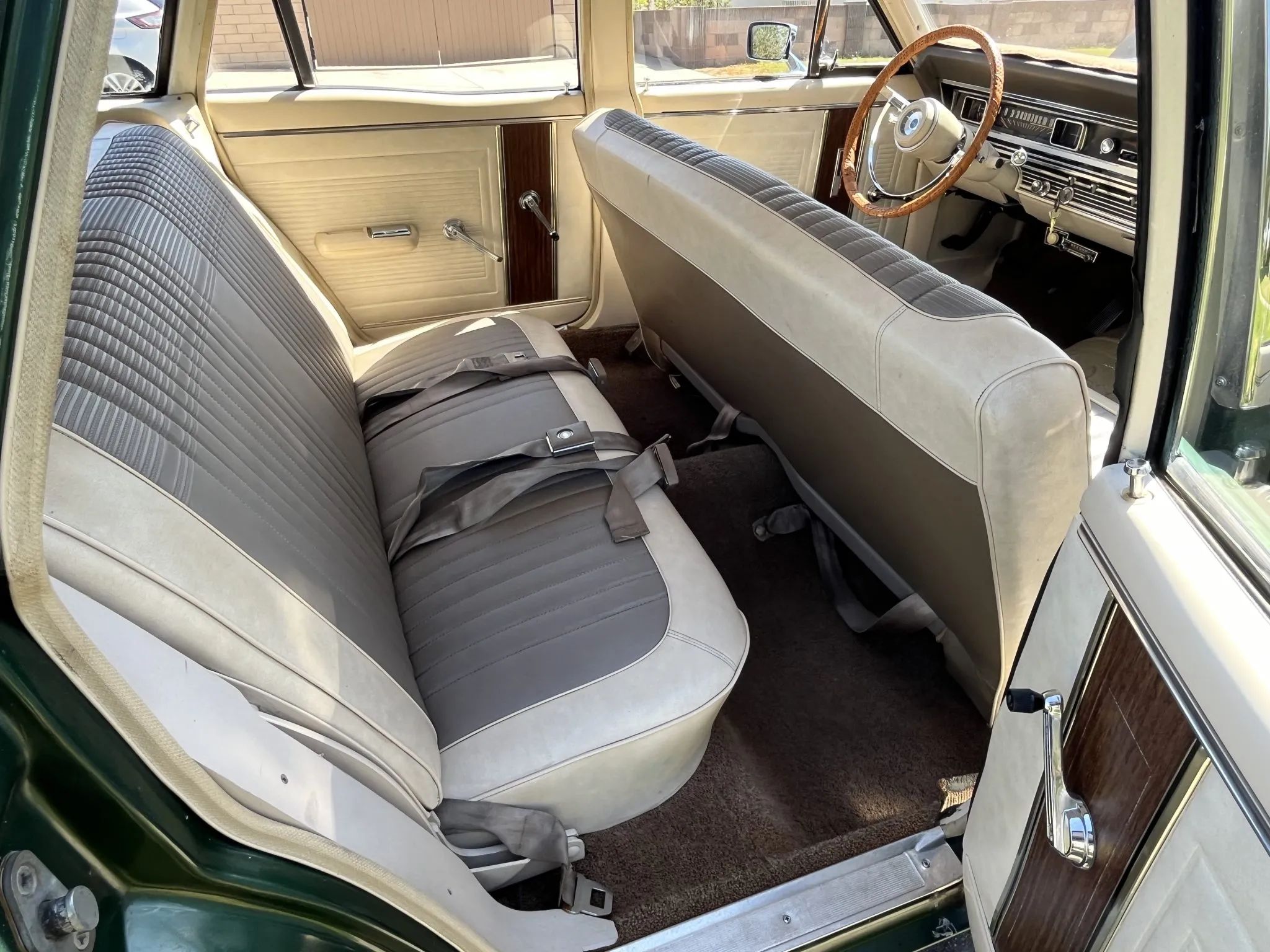 1967 Ford Fairlane Squire 3-Speed: Rare Midsize Stick-Shift Faux Woodie Wagon, But Why Did It Sell For $20K? 11 Back seat of a 1967 Fairlane