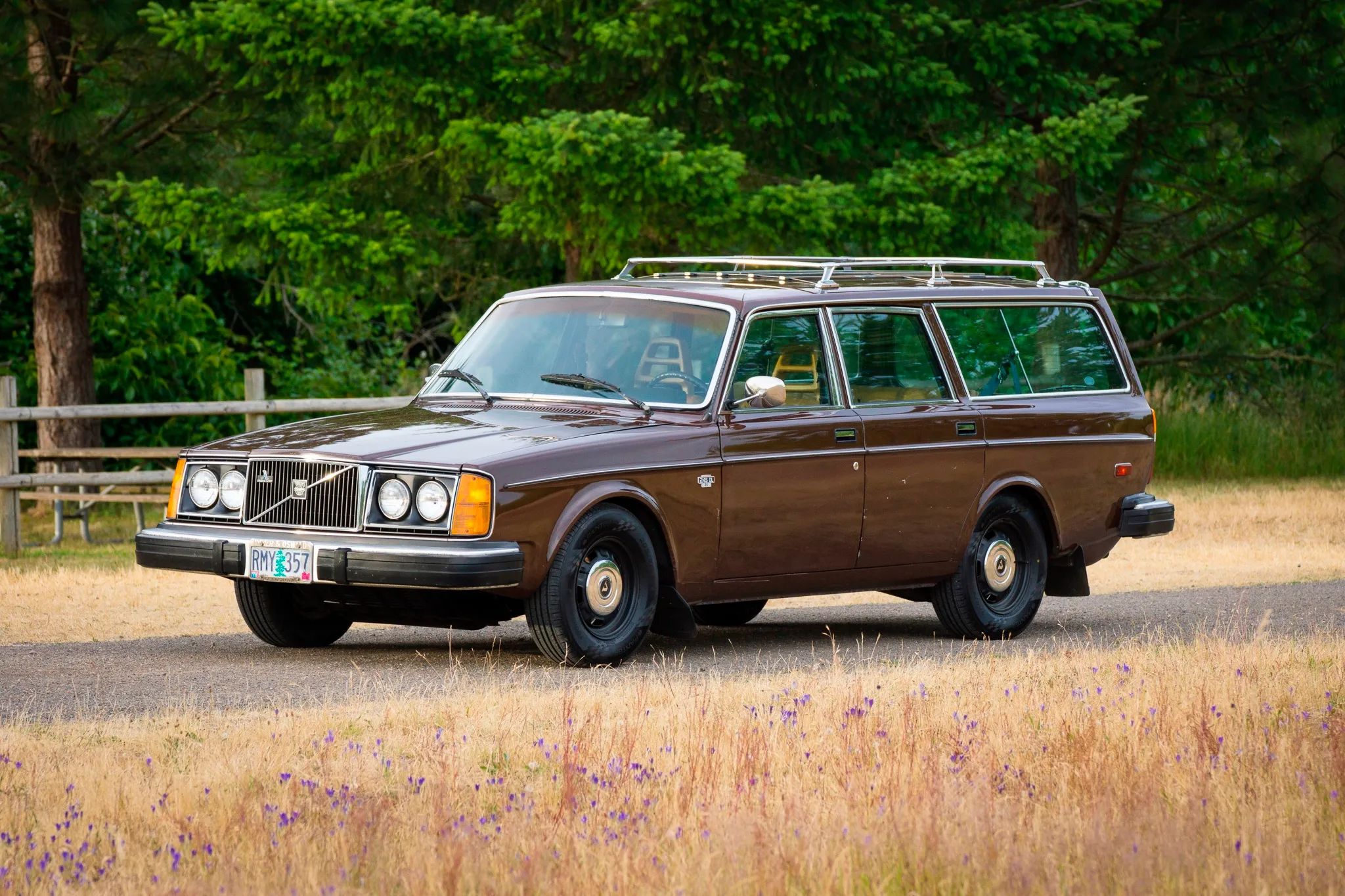 What Really Killed Muscle Cars In The '70s - Two Vintage Articles Try To Explain: "The Insurance Squeeze" And "What Price Muscle" 31 Left front 3q view of a brown 1979 Volvo 245DL station wagon with dog-dish hubcaps