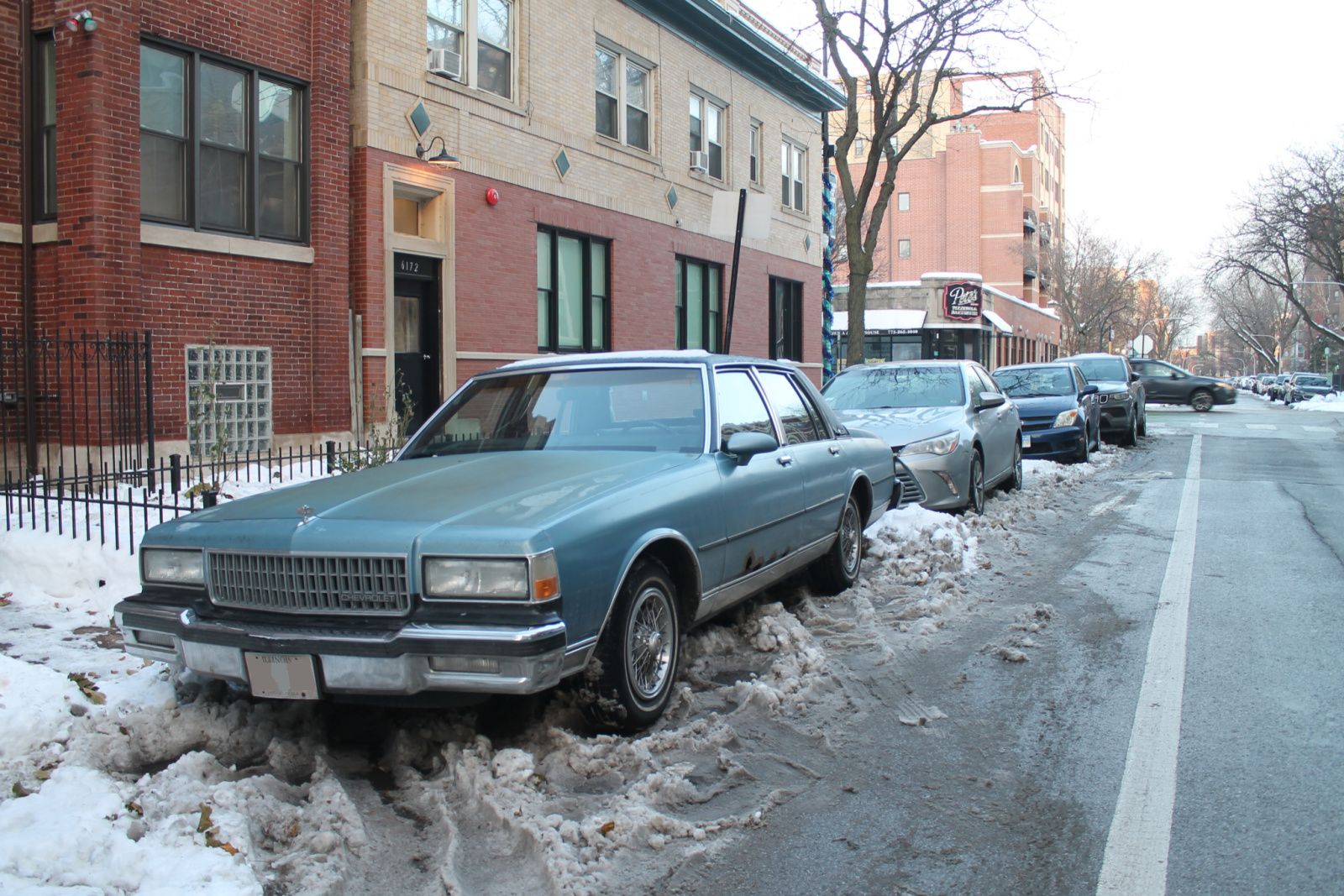 Curbside Musings: 1989 Chevrolet Caprice Classic Brougham – Boxes 1 1989 Chevrolet Caprice Classic Brougham. Edgewater, Chicago, Illinois. Tuesday, December 9, 2025.