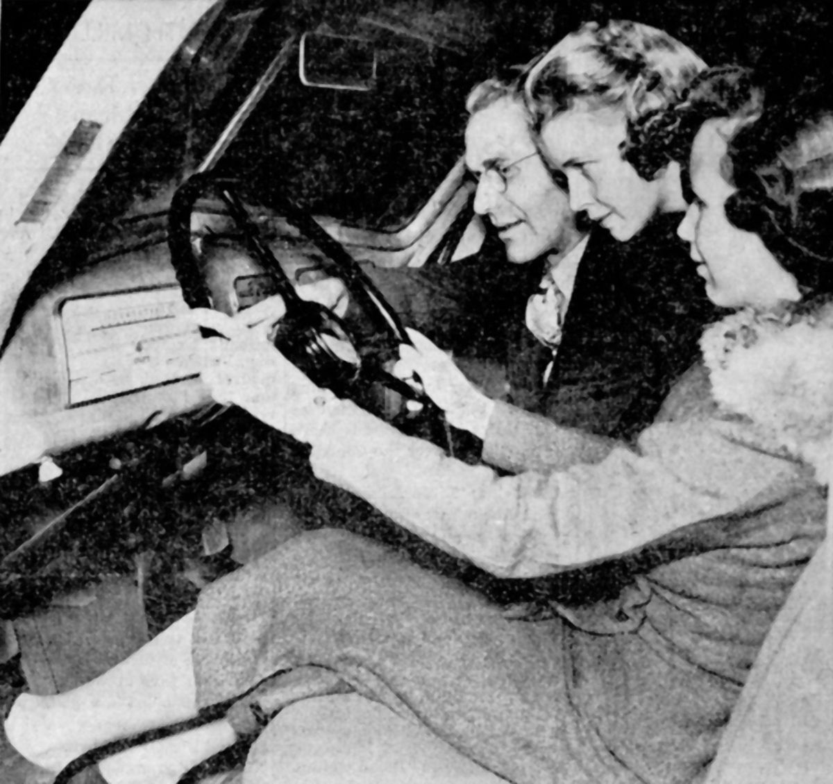 1938 Coeds in Dual Control Pontiac