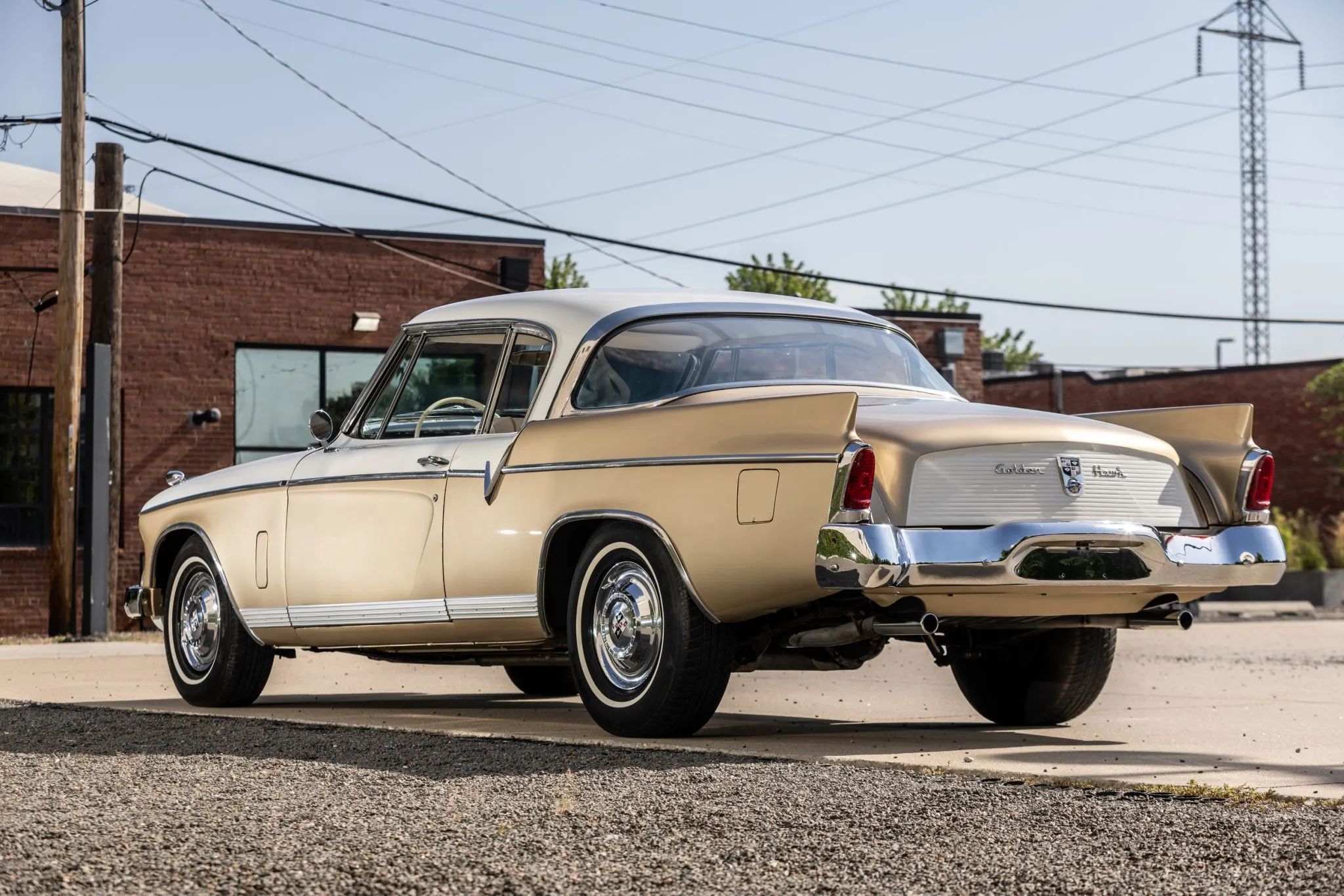 Studebaker Hawk: How Studebaker Made A Mess Of This Raymond Loewy Classic, And How Brooks Stevens Brought It Back 20 Left rear 3q view of a 1956 Studebaker Hawk hardtop coupe with tail fins