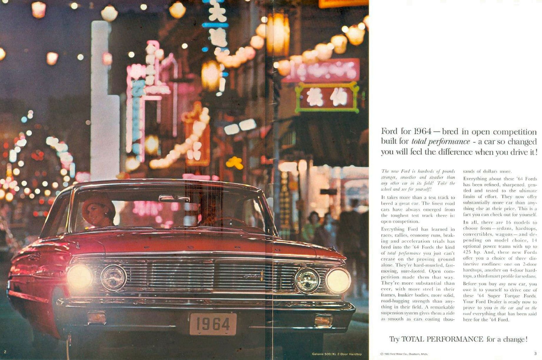 Curbside Musings: 1964 Ford Galaxie 500 Hardtop Coupe – In Another Galaxie 4 1964 Ford brochure, as sourced from www.oldcarbrochures.org.