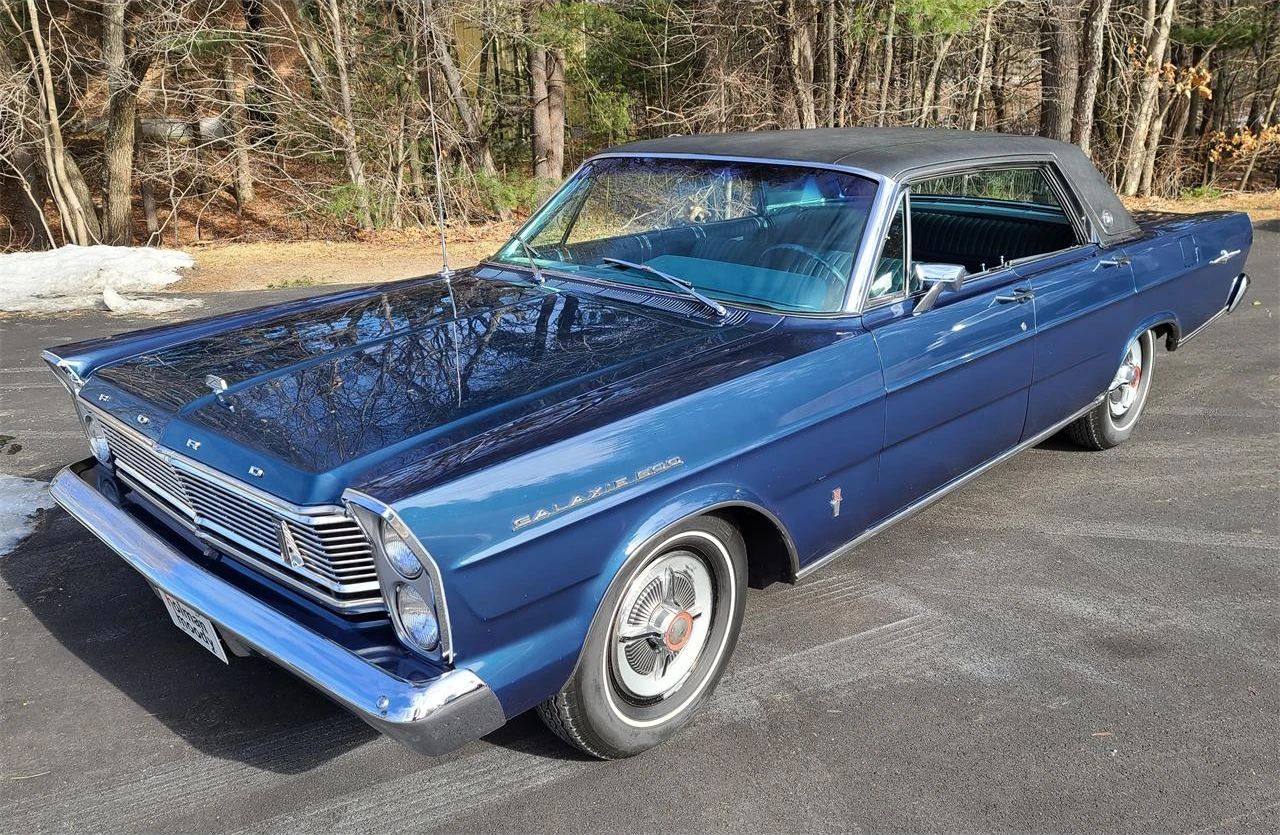 1966 Mercury Park Lane Vs. Ford LTD: Did The LTD Make Ford's Mid-Priced Mercury Obsolete? 3 Left front 3q view of a blue 1965 Ford LTD