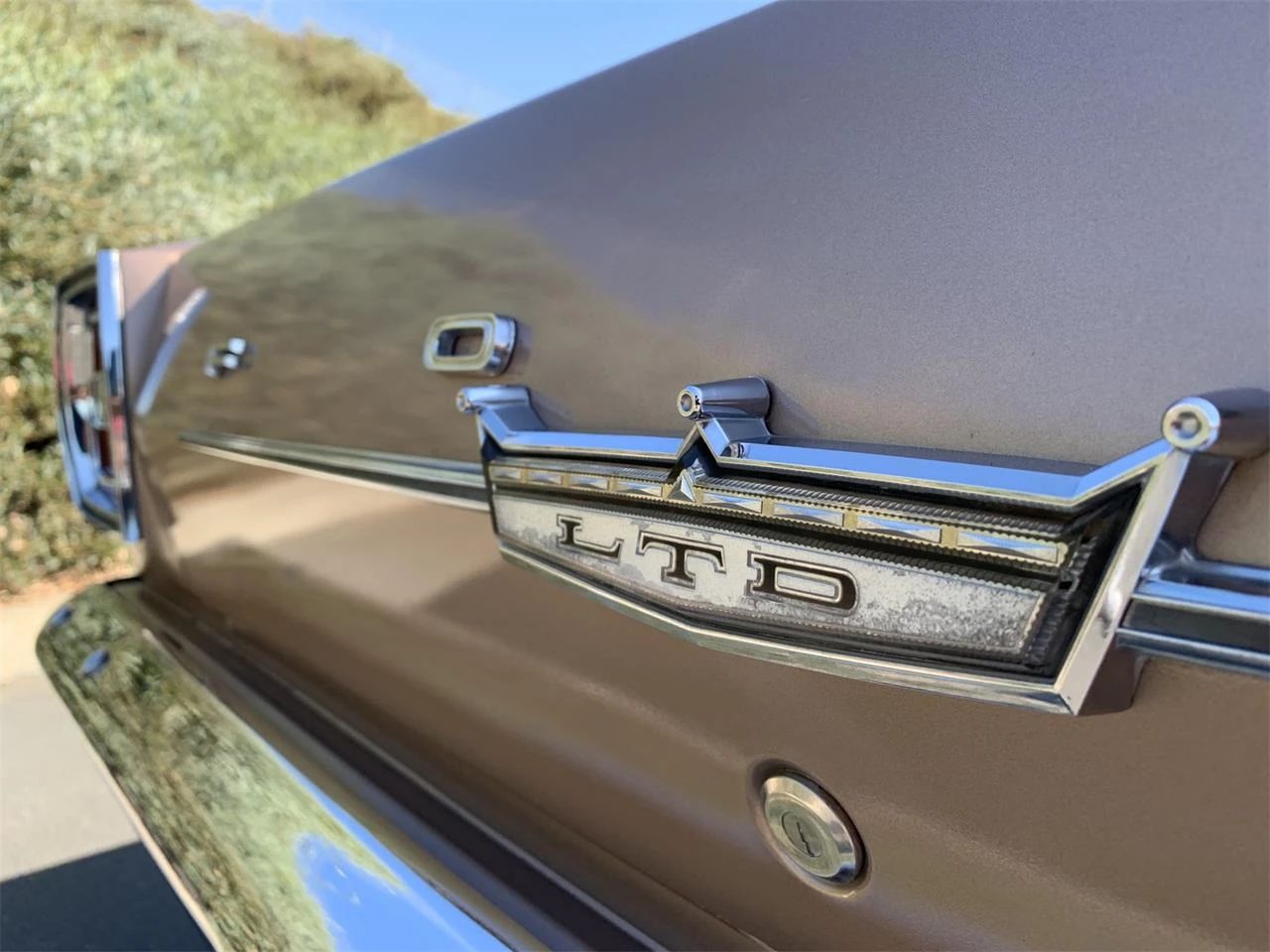 1966 Mercury Park Lane Vs. Ford LTD: Did The LTD Make Ford's Mid-Priced Mercury Obsolete? 25 Closeup of the rear decklid LTD badge on a 1966 Ford