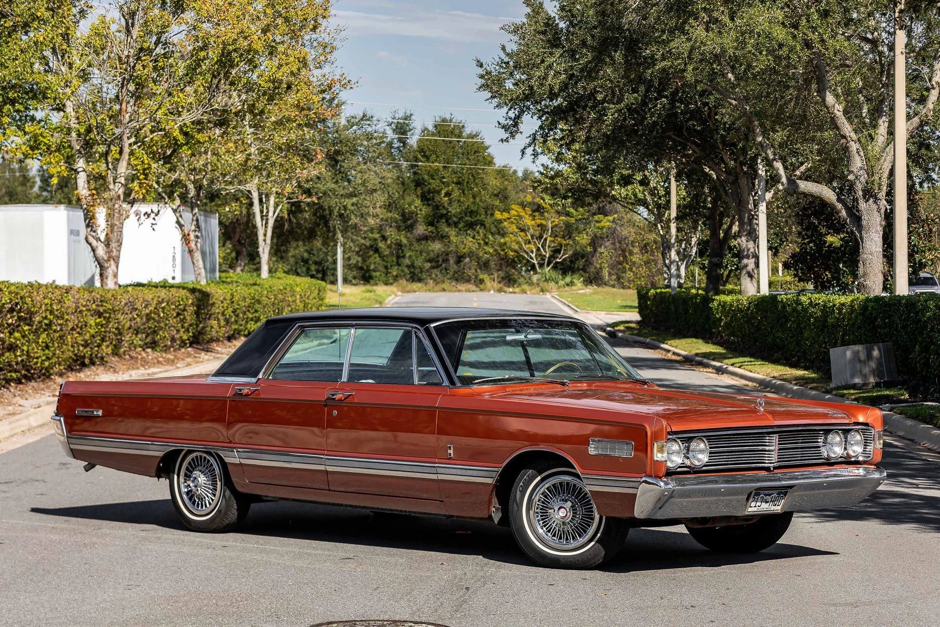 1966 Mercury Park Lane Vs. Ford LTD: Did The LTD Make Ford's Mid-Priced Mercury Obsolete? 31 High-angle right front 3q view of a 1966 Mercury