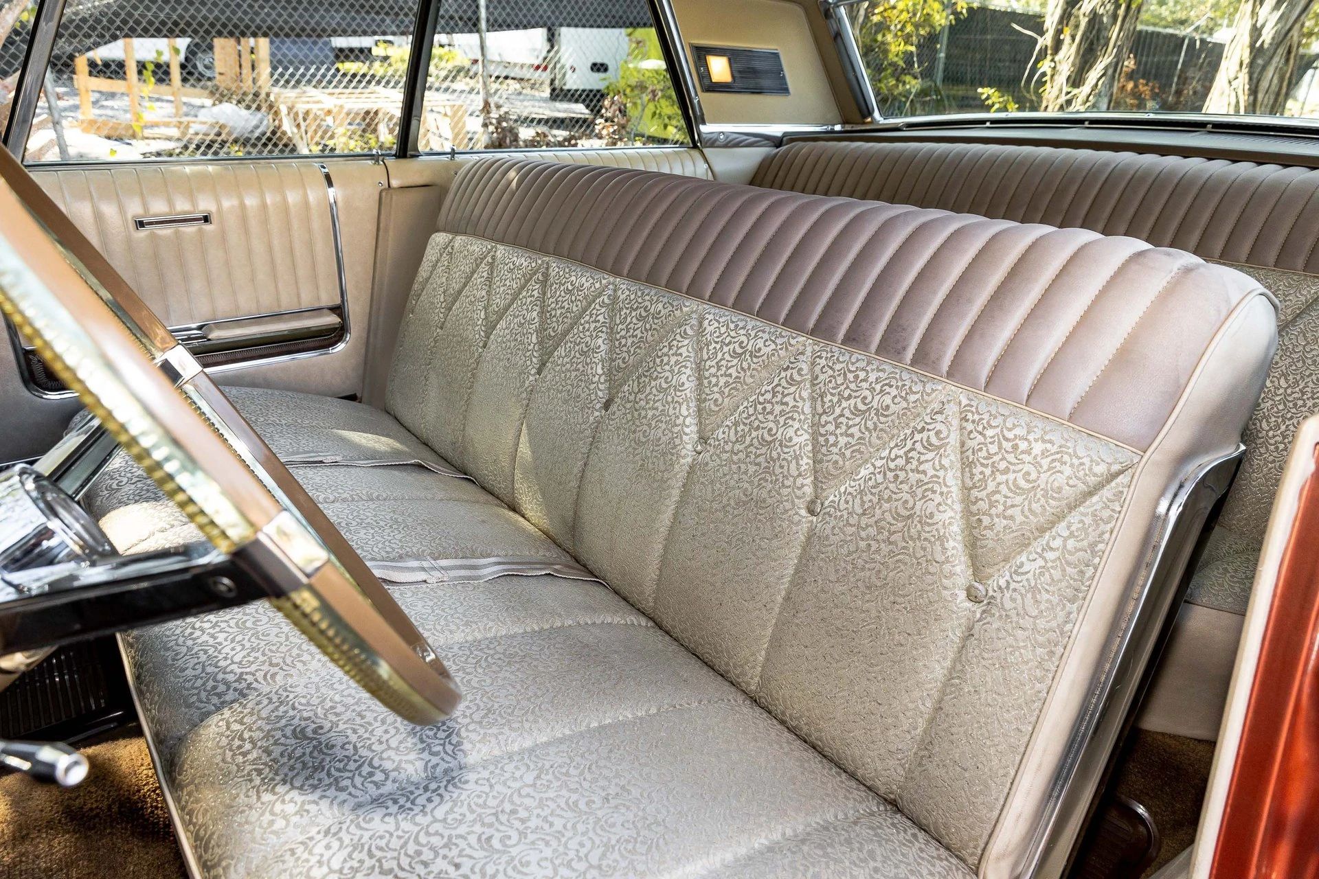 1966 Mercury Park Lane Vs. Ford LTD: Did The LTD Make Ford's Mid-Priced Mercury Obsolete? 21 Front bench seat of a 1966 Park Lane hardtop, seen through the driver's door