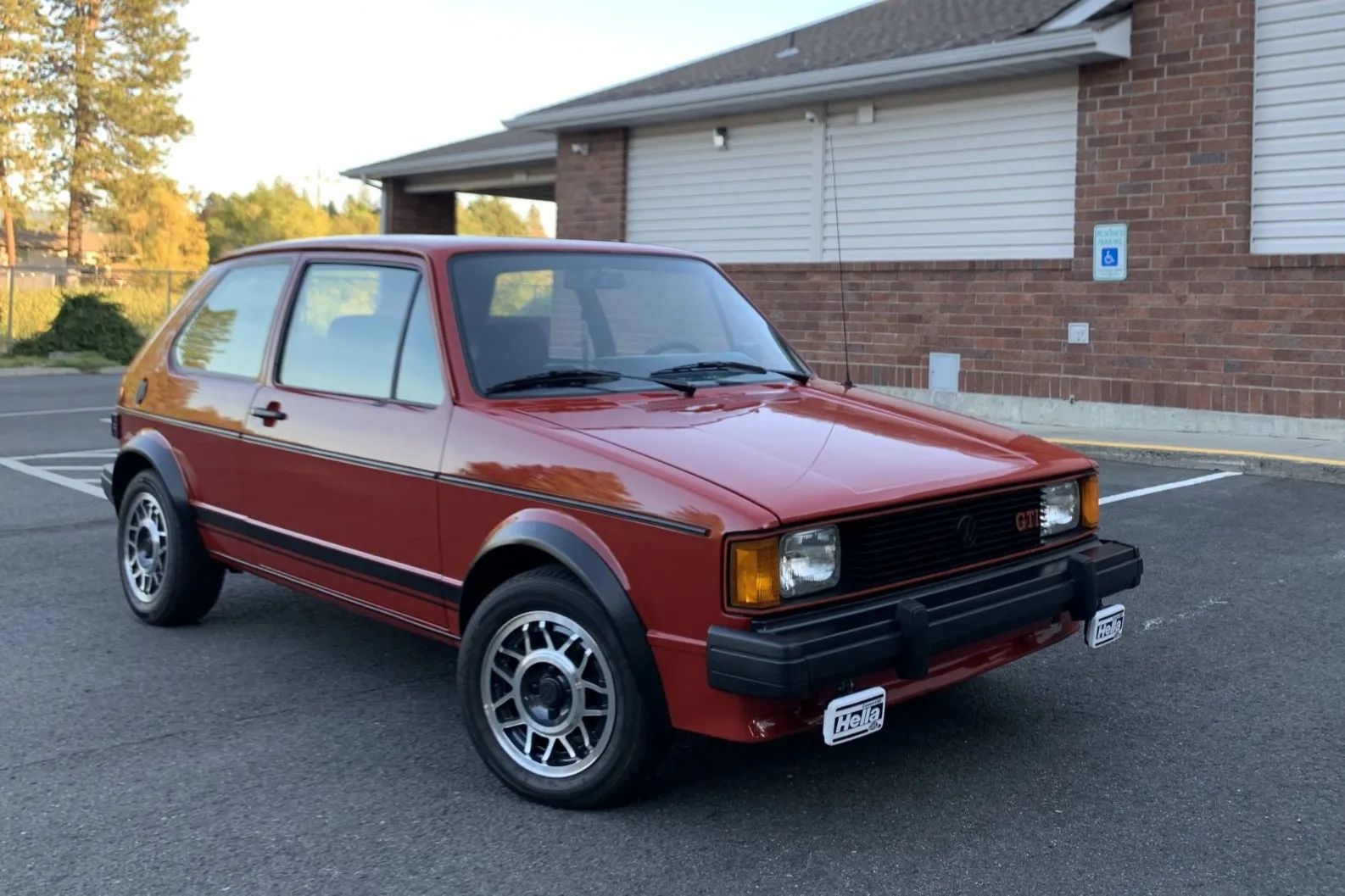 1979 Volkswagen Rabbit: VW Jumps The Shark With A Baby Blue Rabbit Made In the USA 23 Right front 3q view of a 1984 VW Rabbit GTI