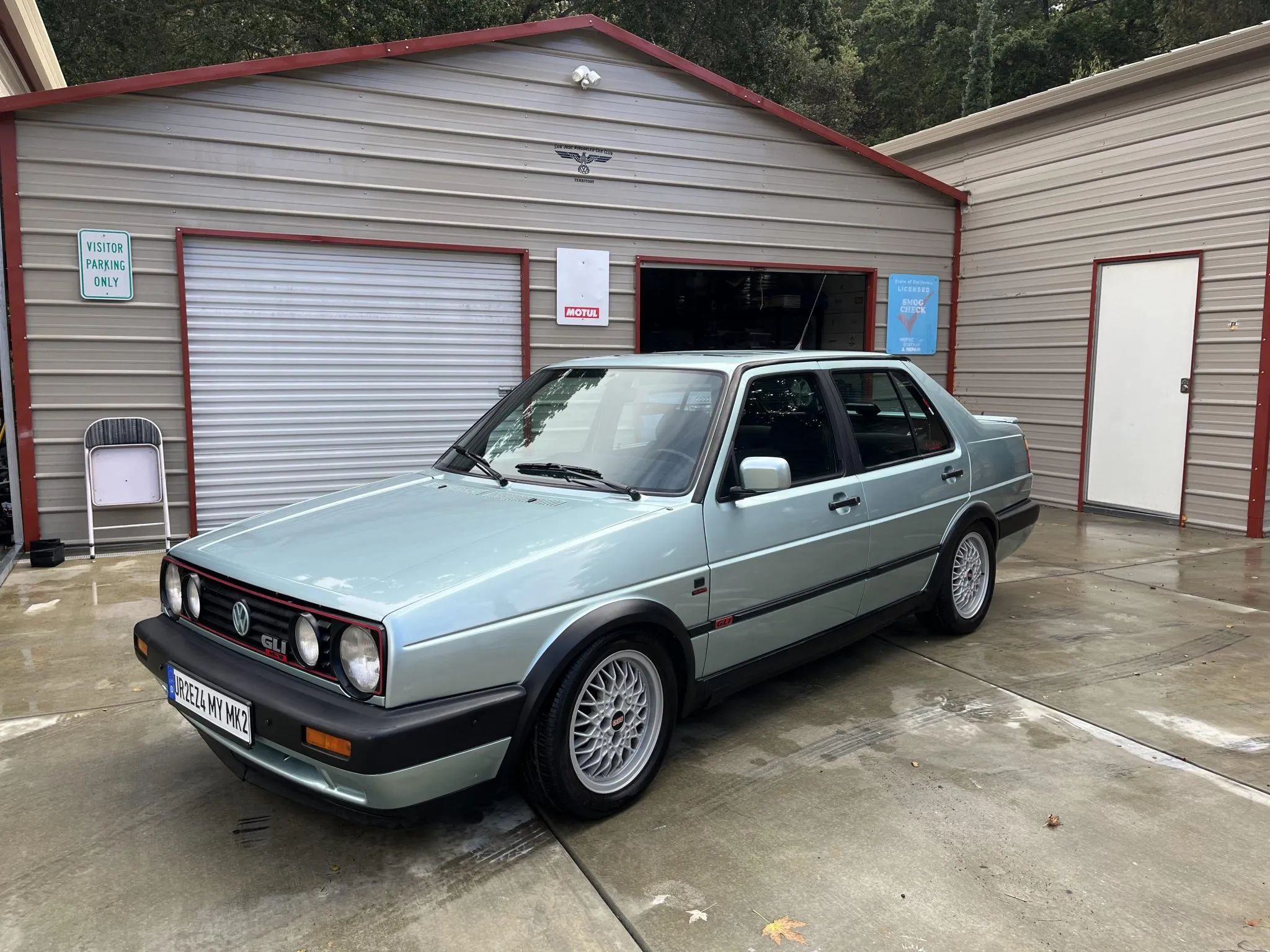 Volkswagen Automatic Seatbelt System: VW First Offered These Door-Mounted Passive Restraints Back In 1975 16 Left front 3q view of a Calypso Metallic 1990 Volkswagen Jetta GLI sedan