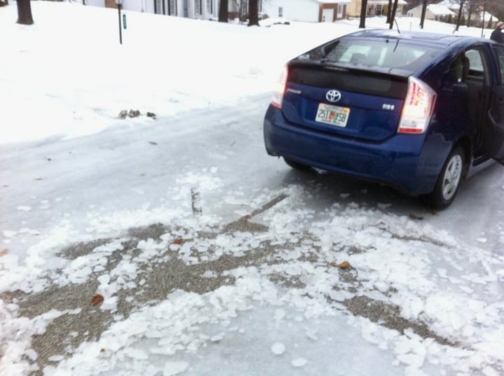 2011 camry on the ice