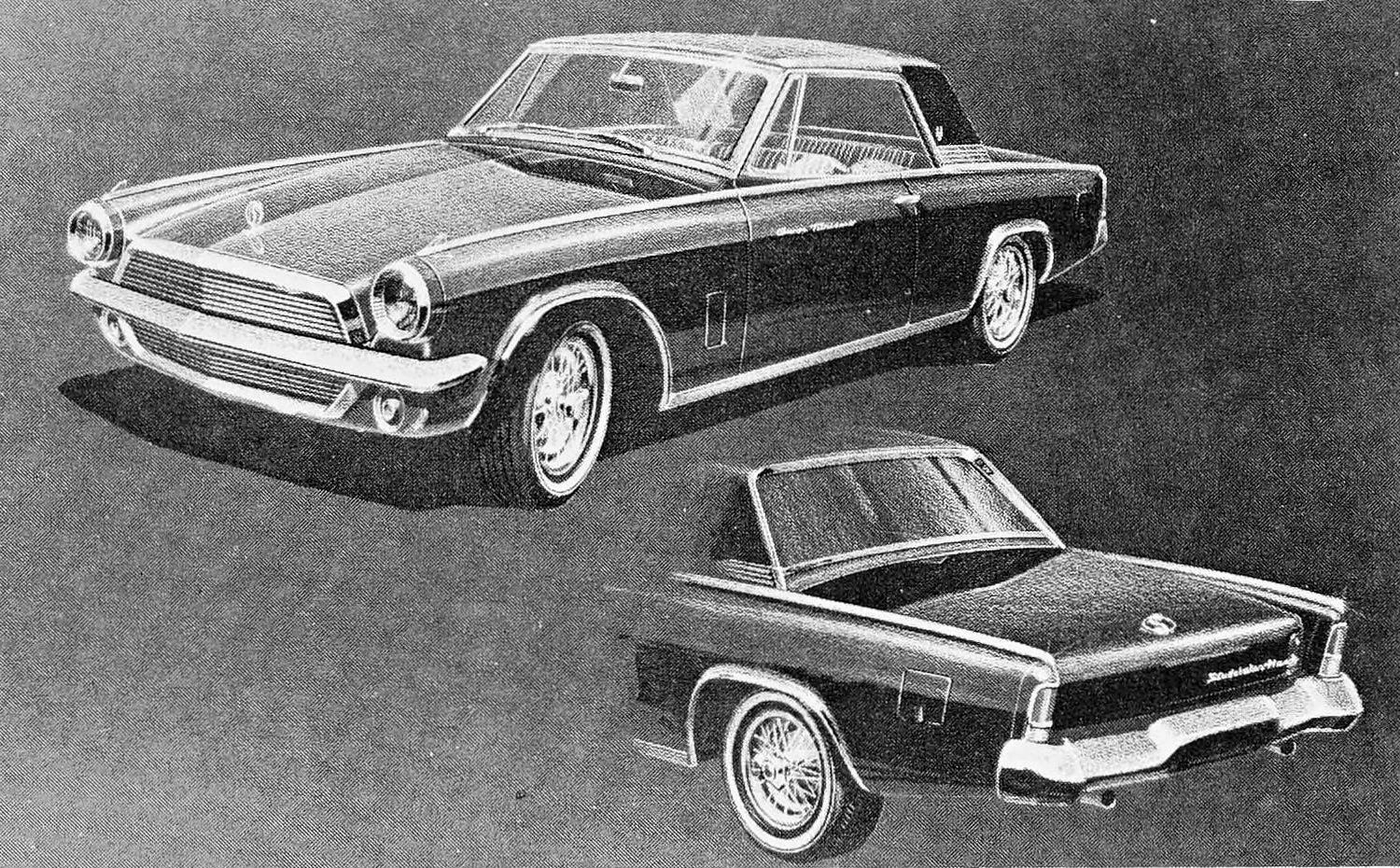 Studebaker Hawk: How Studebaker Made A Mess Of This Raymond Loewy Classic, And How Brooks Stevens Brought It Back 60 B&W renderings of a facelifted 1965 Studebaker GT Hawk