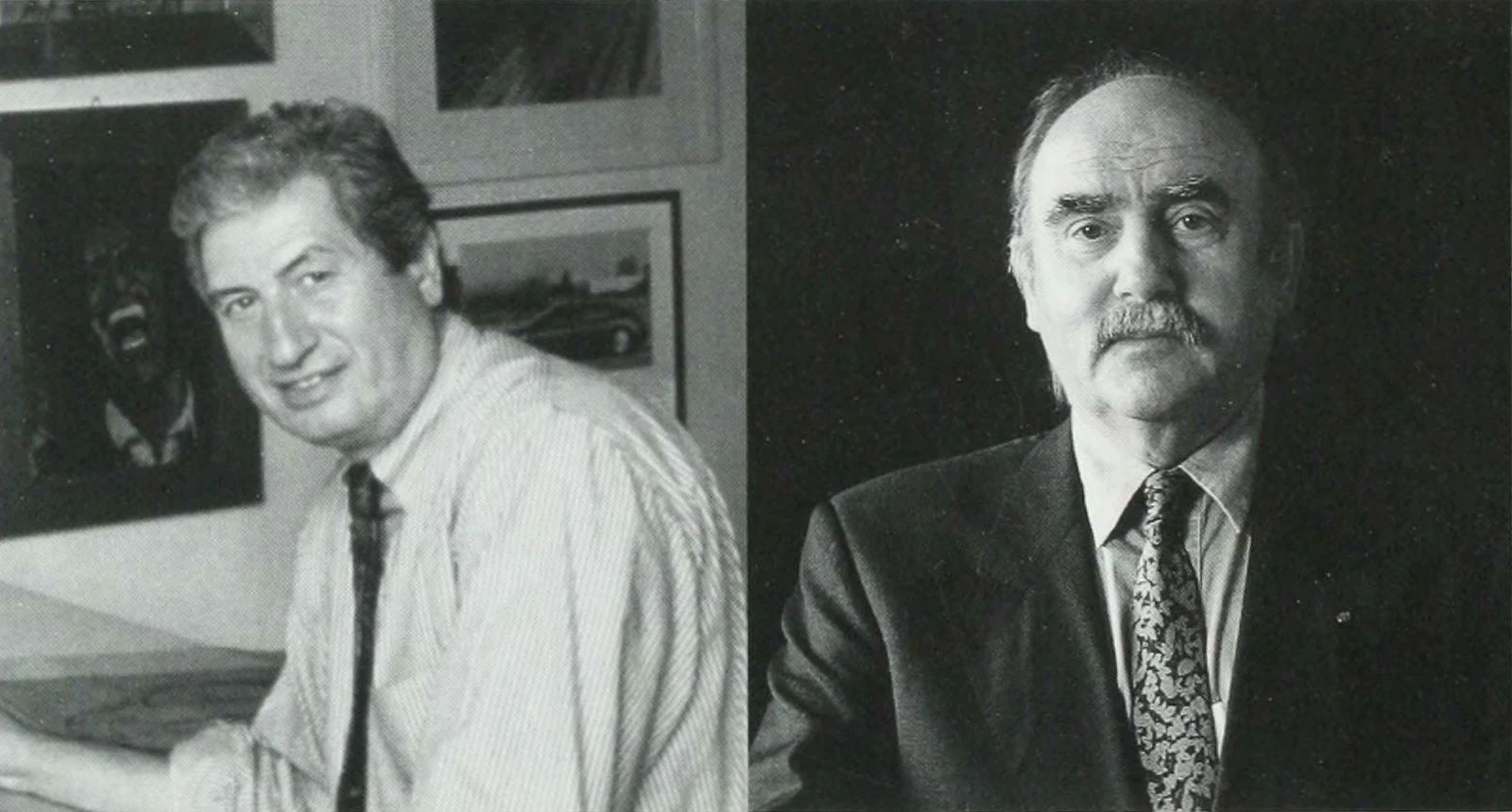 B&W photos of Giugiaro and Schäfer