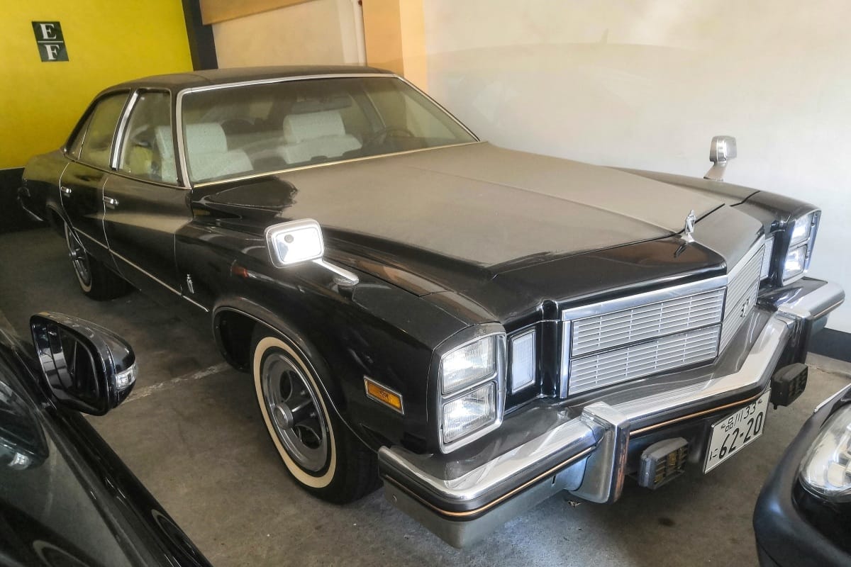 1977 Buick Regal Sedan in a garage in Tokyo