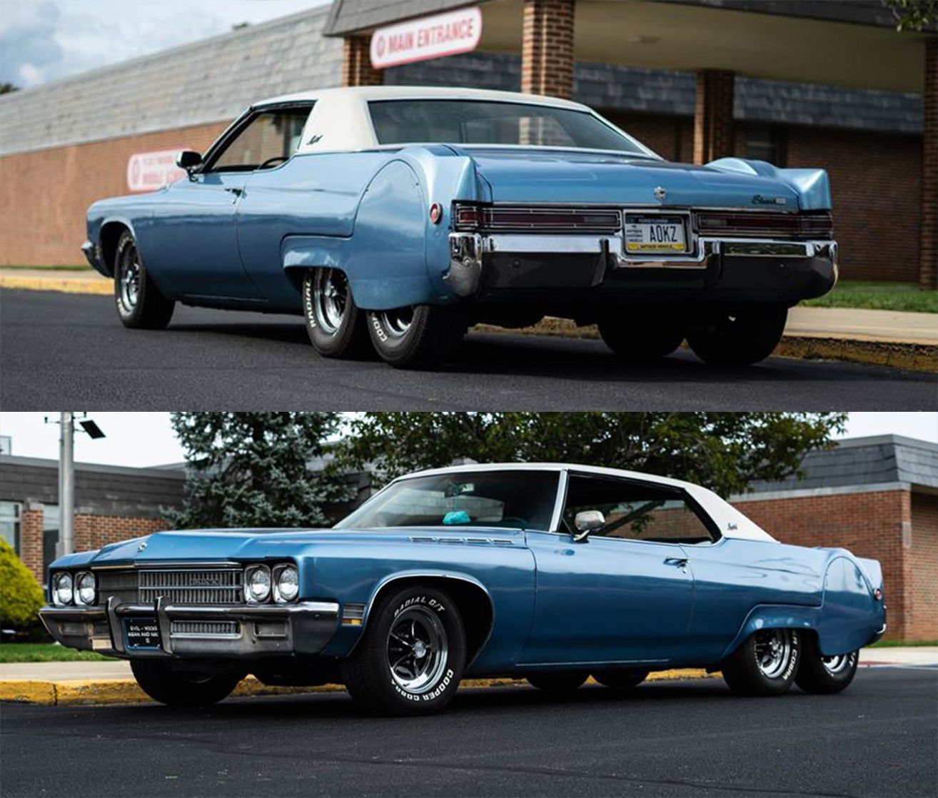 A custom-built six-wheel 1971 Buick Electra