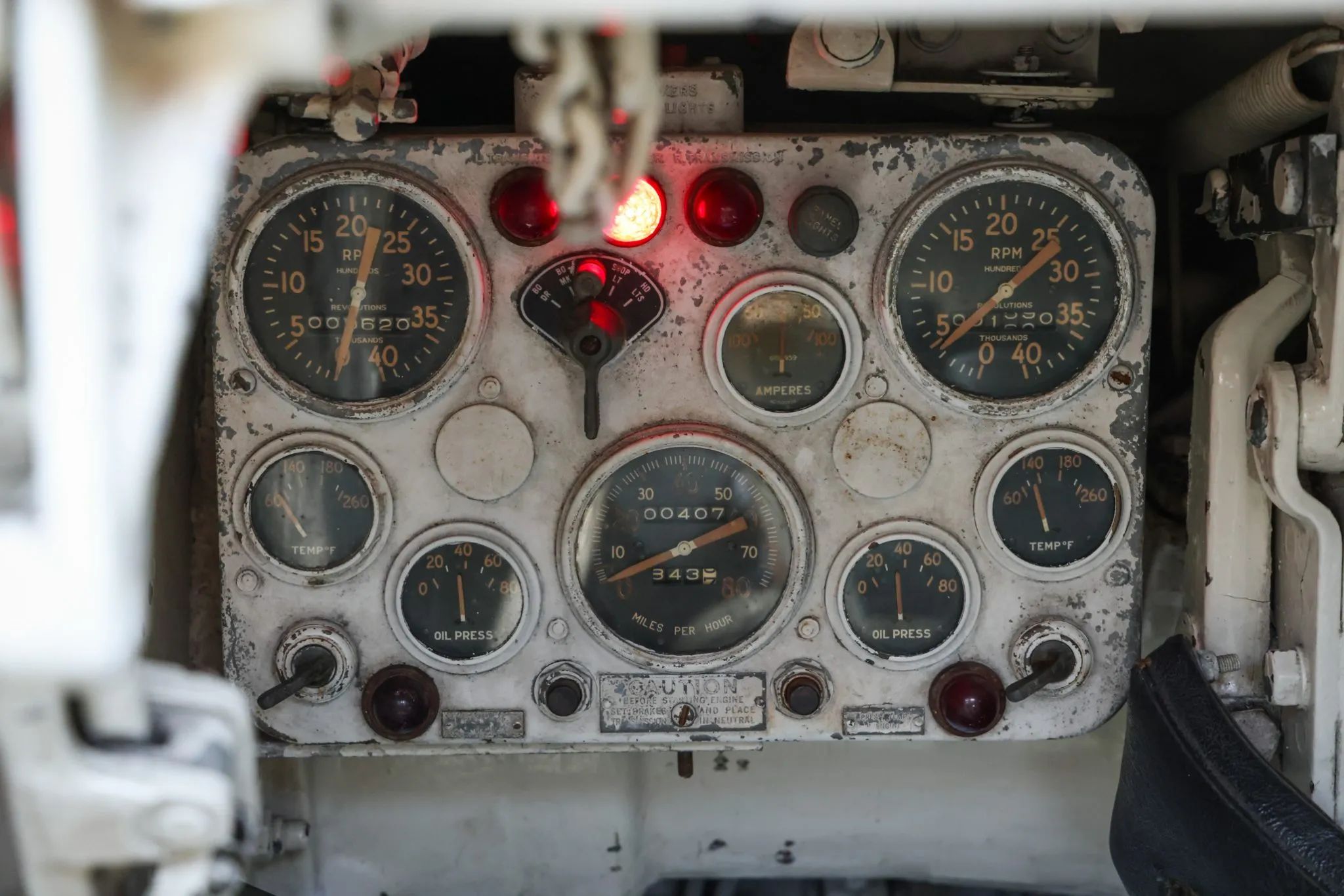 This WW2 Tank Is Powered By Twin Cadillac Engines And Hydra-Matic Transmissions, And It Was Parked Down The Street 18 Instrument panel of an M5A1 tank