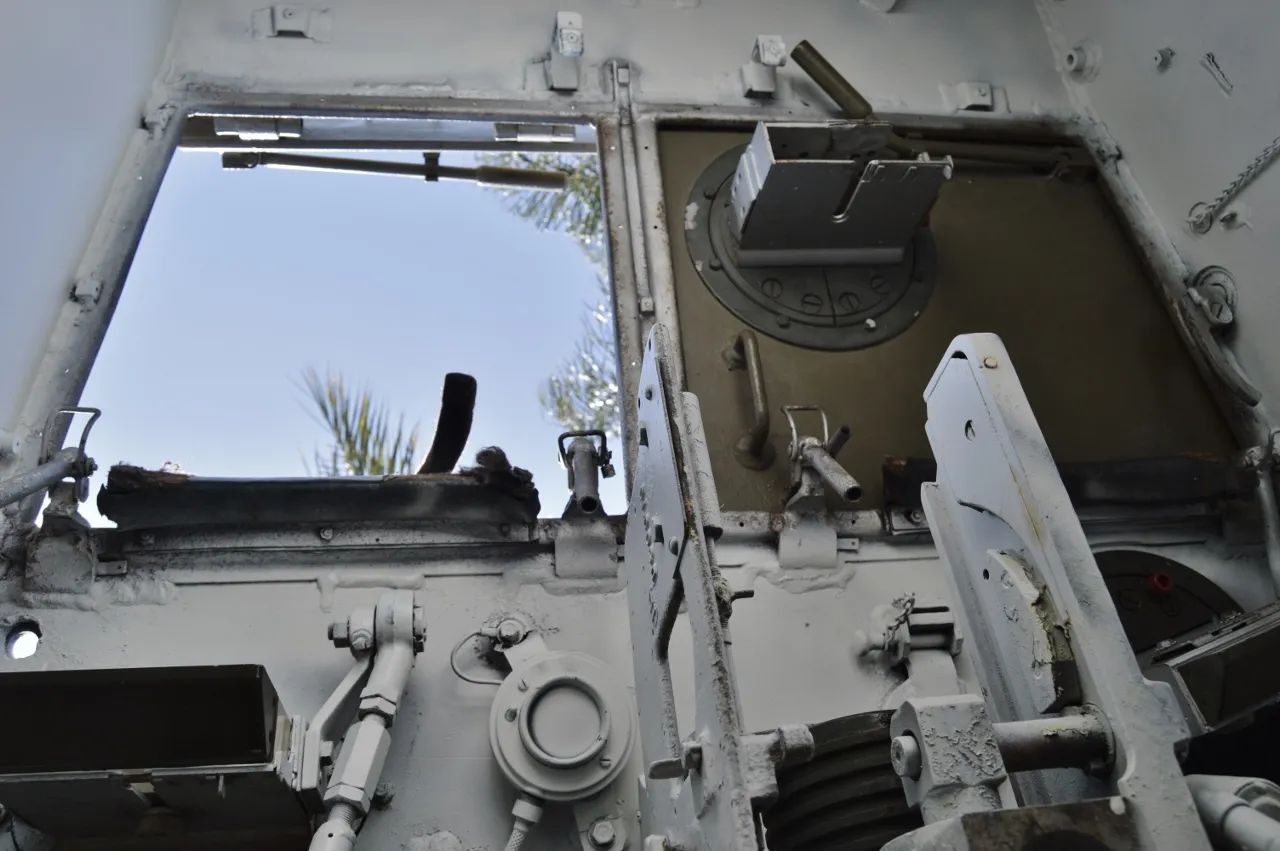 This WW2 Tank Is Powered By Twin Cadillac Engines And Hydra-Matic Transmissions, And It Was Parked Down The Street 25 Turret hatches in an M5A1 tank, one open, one closed