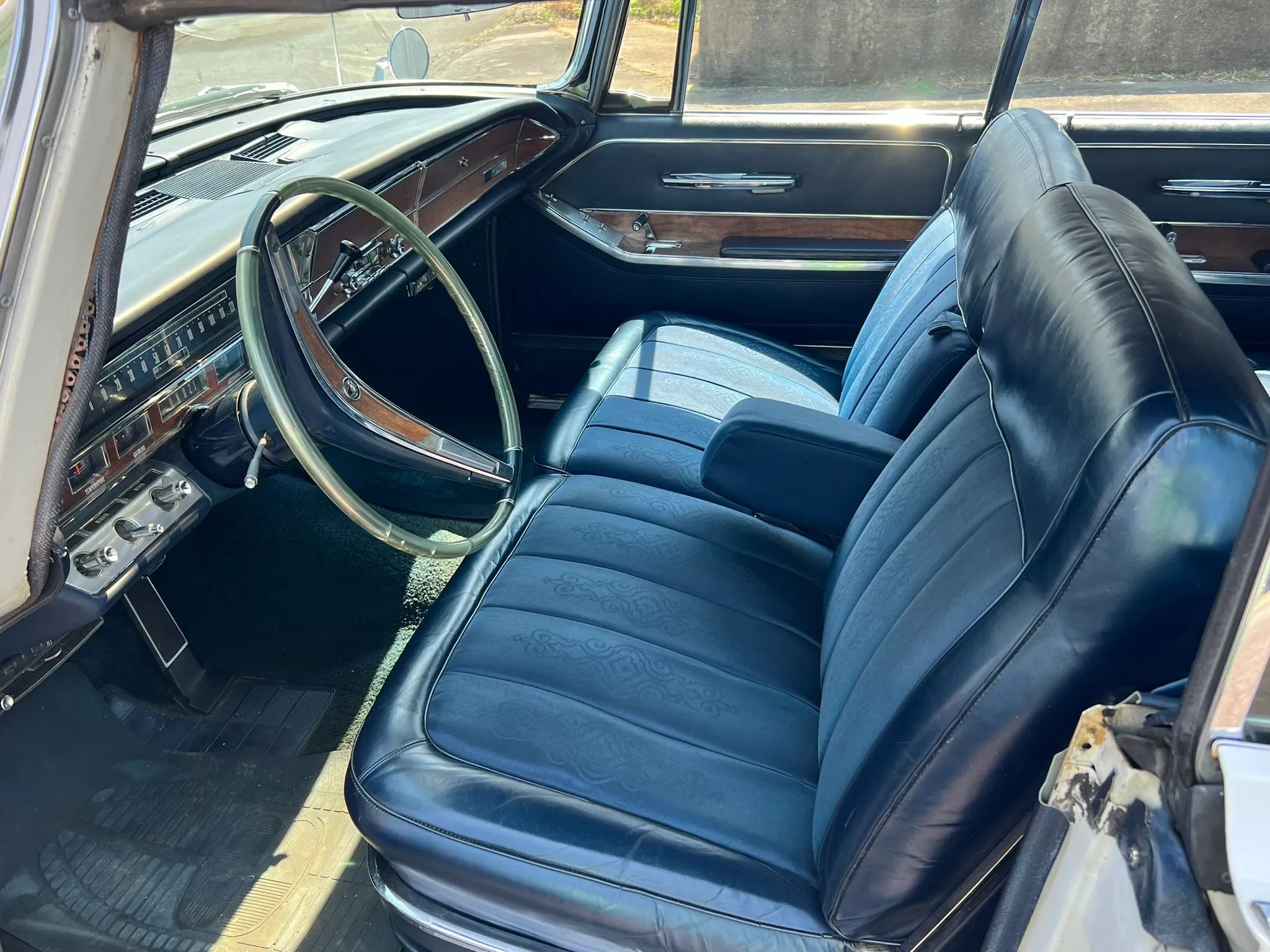 Picture of 1966 Imperial Crown Four-Door Hardtop interior in dark blue