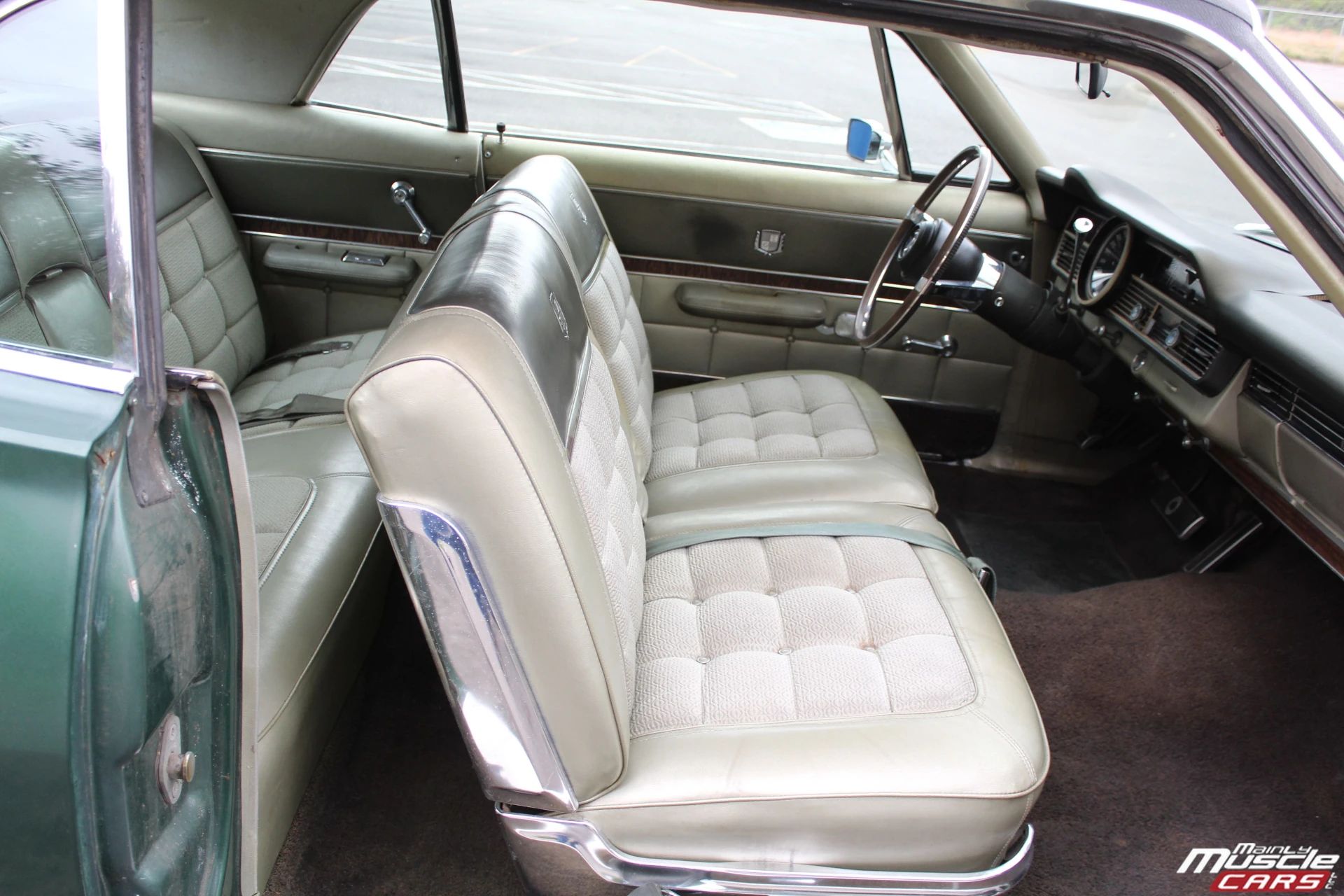 Vintage Car Life Review: 1967 Mercury Marquis — "Has The American Public Gone Soft?" 4 Front seat of a 1967 Mercury two-door hardtop seen through the open passenger door