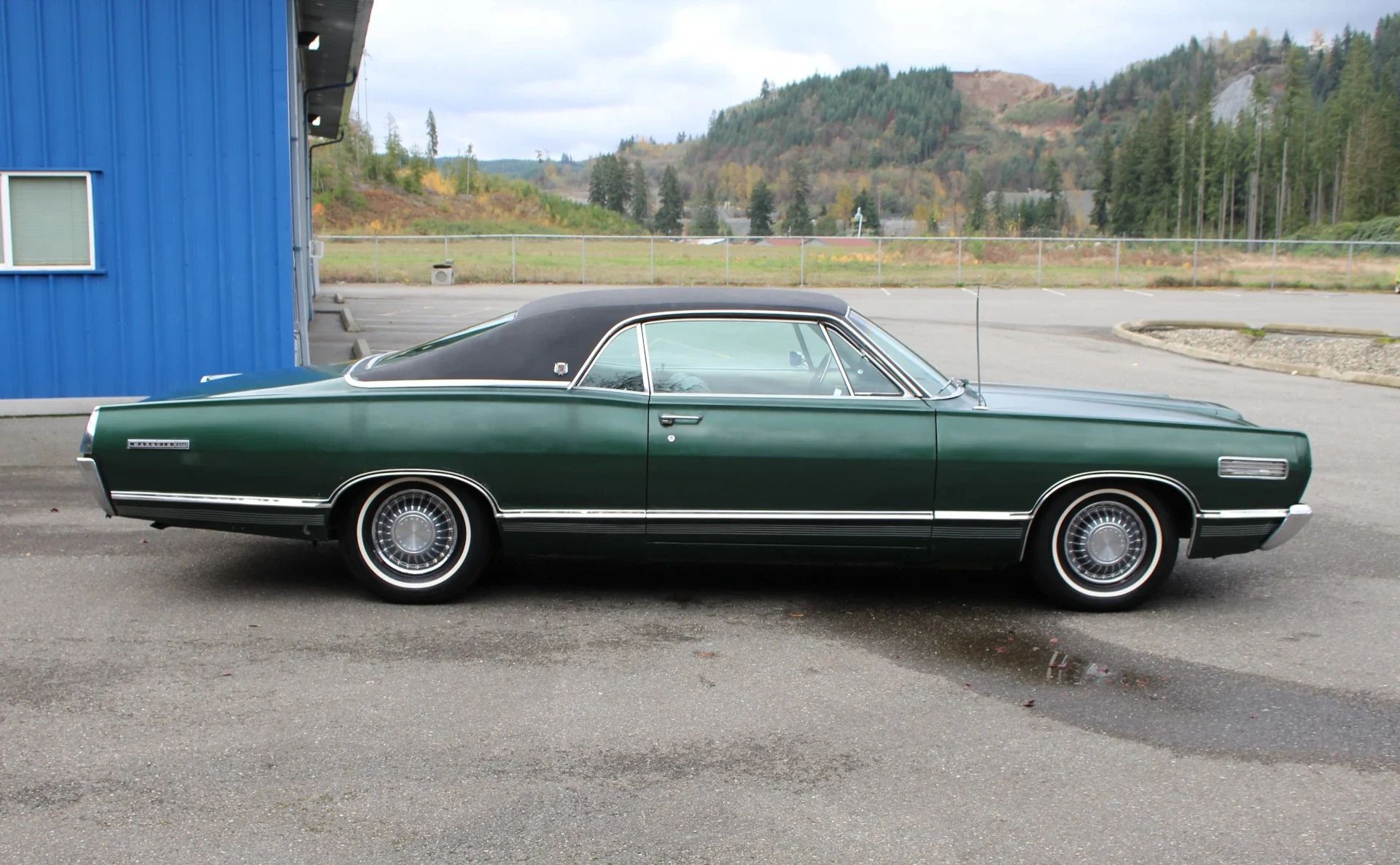 Vintage Car Life Review: 1967 Mercury Marquis — "Has The American Public Gone Soft?" 3 Right side view of a dark green 1967 Mercury two-door hardtop