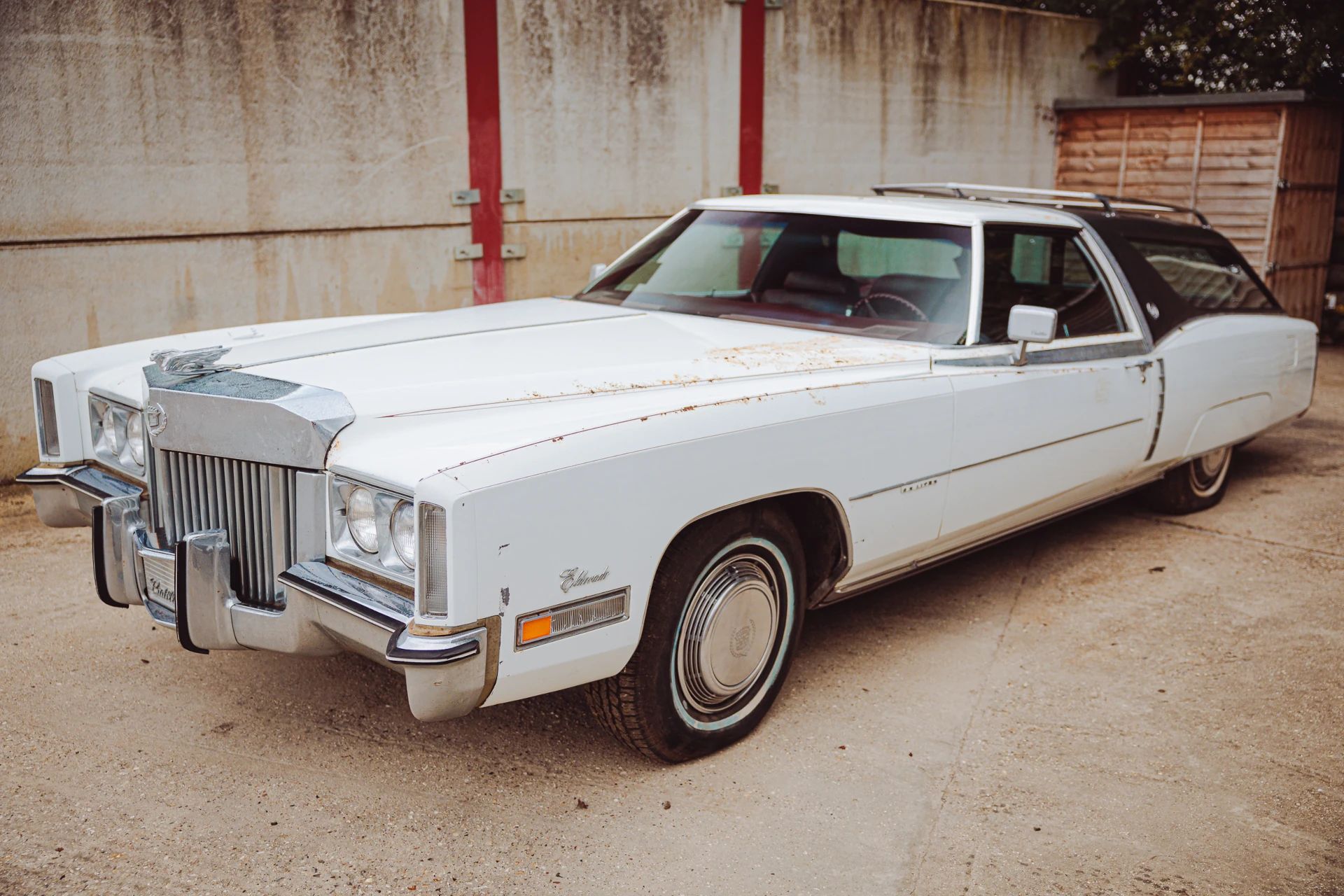 Left front 3q view of a customized 1972 Eldorado wagon