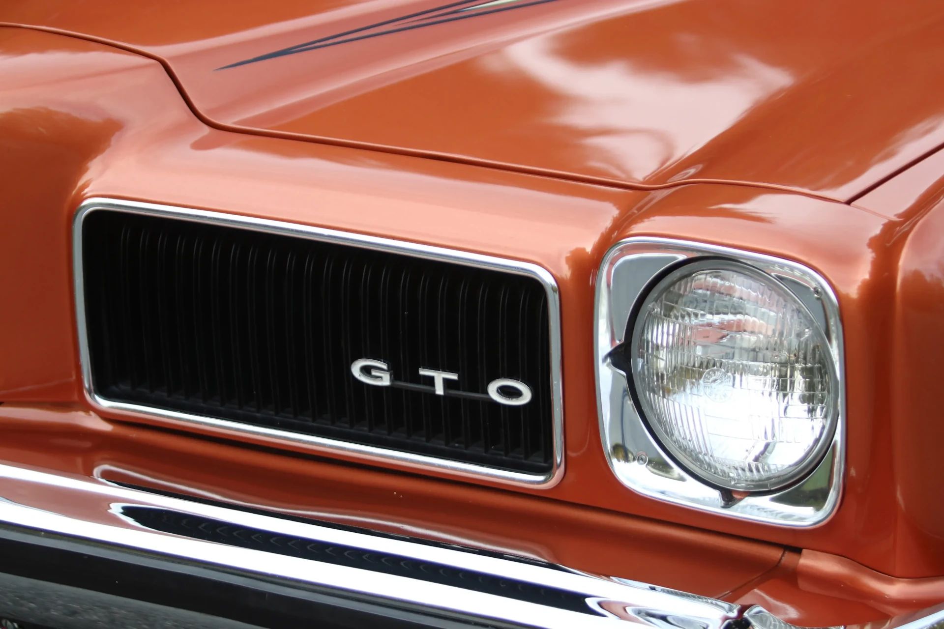 1973 Pontiac LeMans Sport Coupe: The Poor Man's GTO, With A 3-Speed Manual Transmission 2 GTO badge on the left grille of a 1973 Pontiac