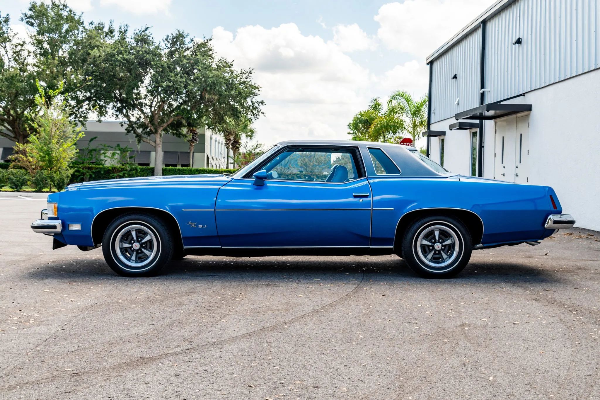 1973 Pontiac Grand Prix SJ 455: The Most Desirable Colonnade Grand Prix, In A Soulful Shade of Blue 10 Left side view of a 1973 Grand Prix