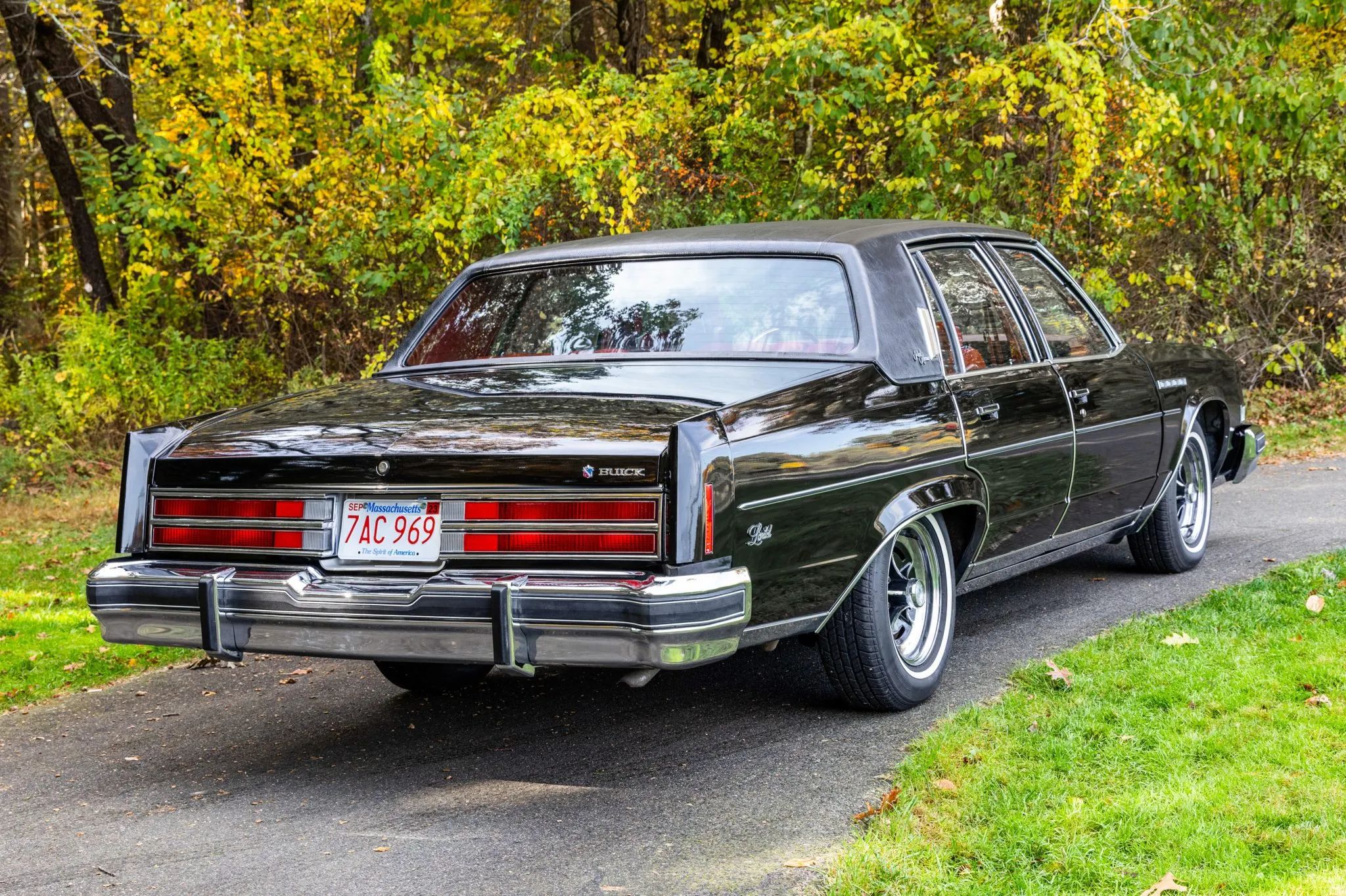 Right rear 3q view of a 1977 Buick Electra four-door