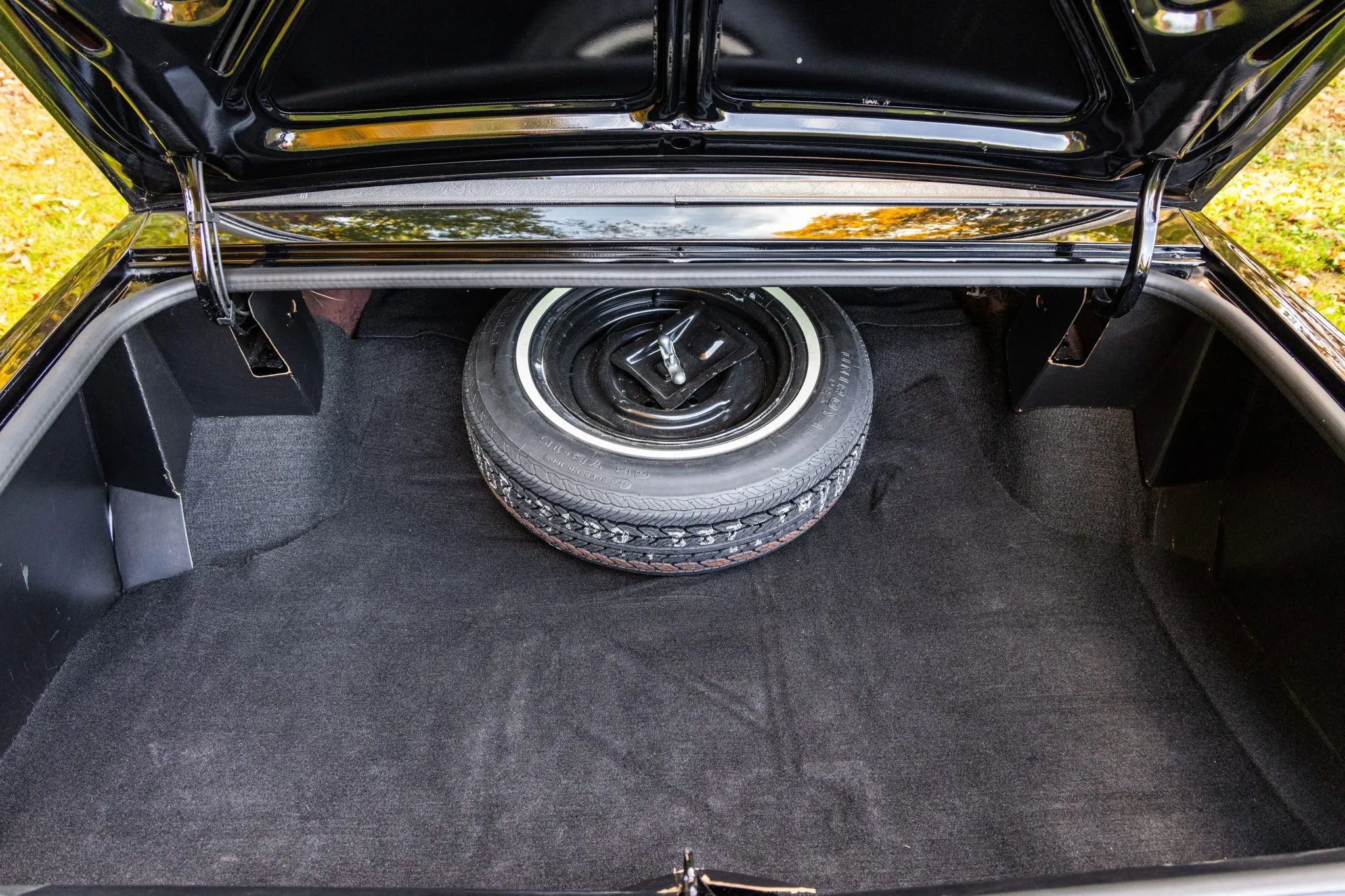 Trunk compartment of a 1977 Buick