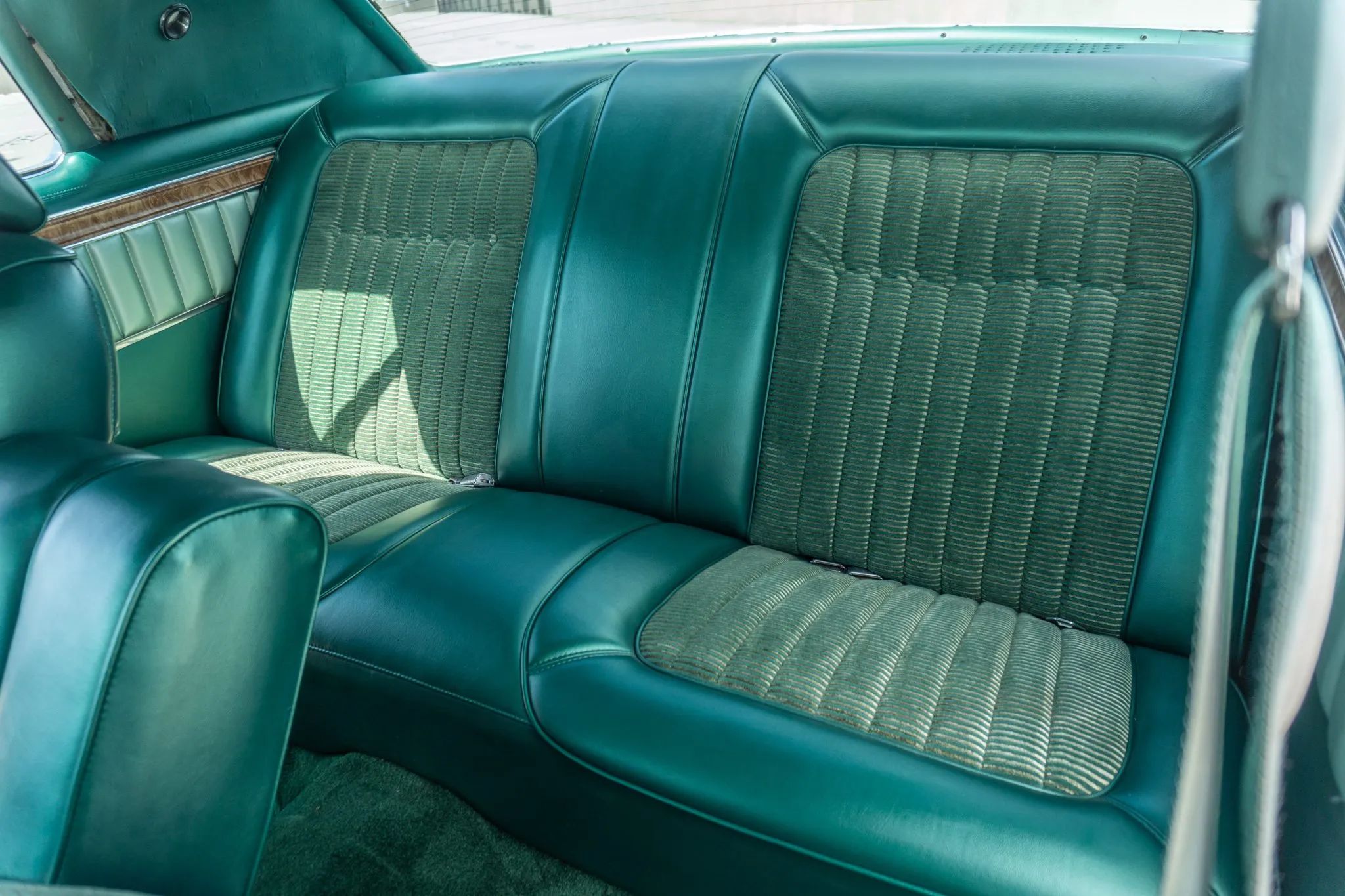 Back seat of a 1977 Mercury Grand Marquis hardtop