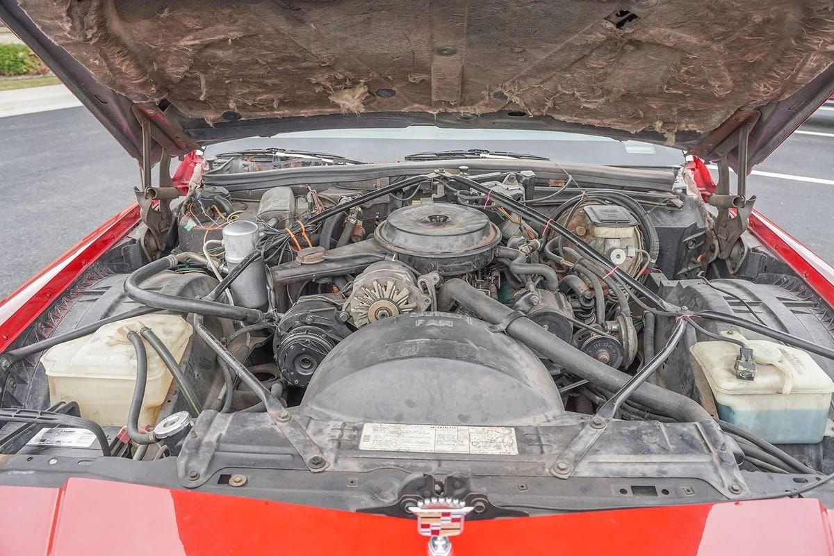 V-6 engine in a 1981 Cadillac