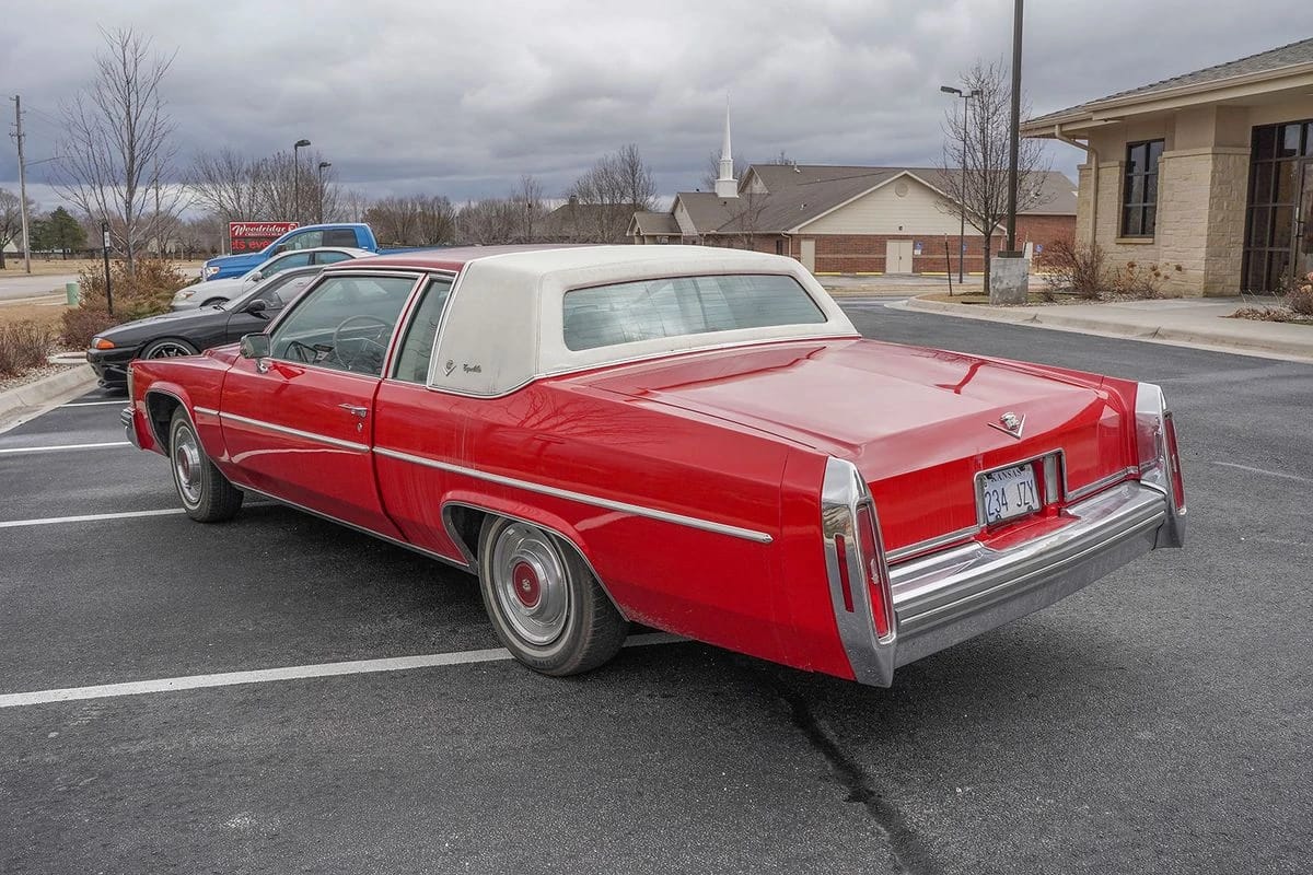 Left rear 3q view of a 1981 Cadillac Coupe de Ville