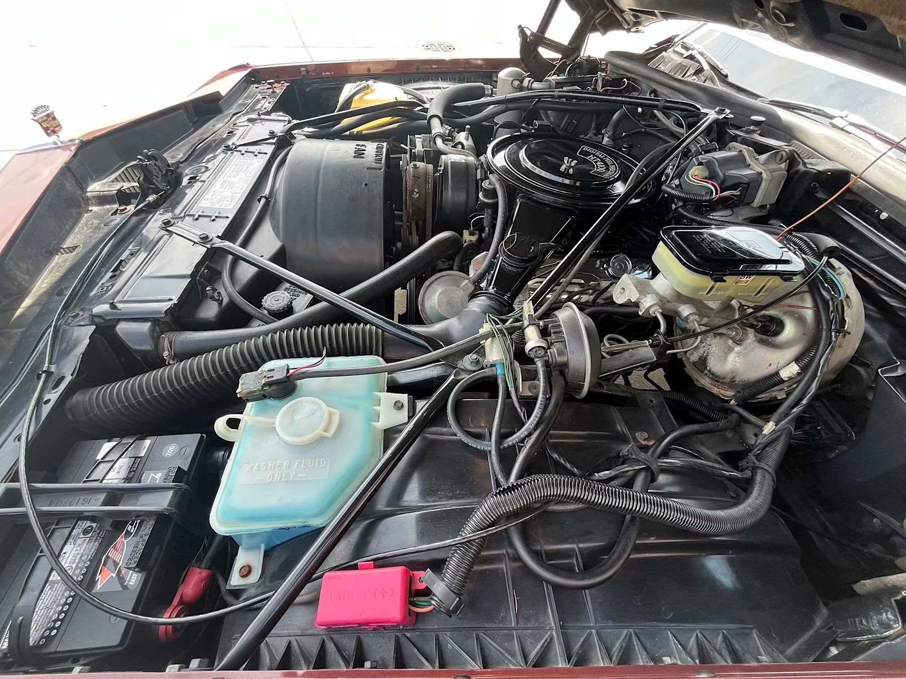 V-8 engine in a 1982 Cadillac