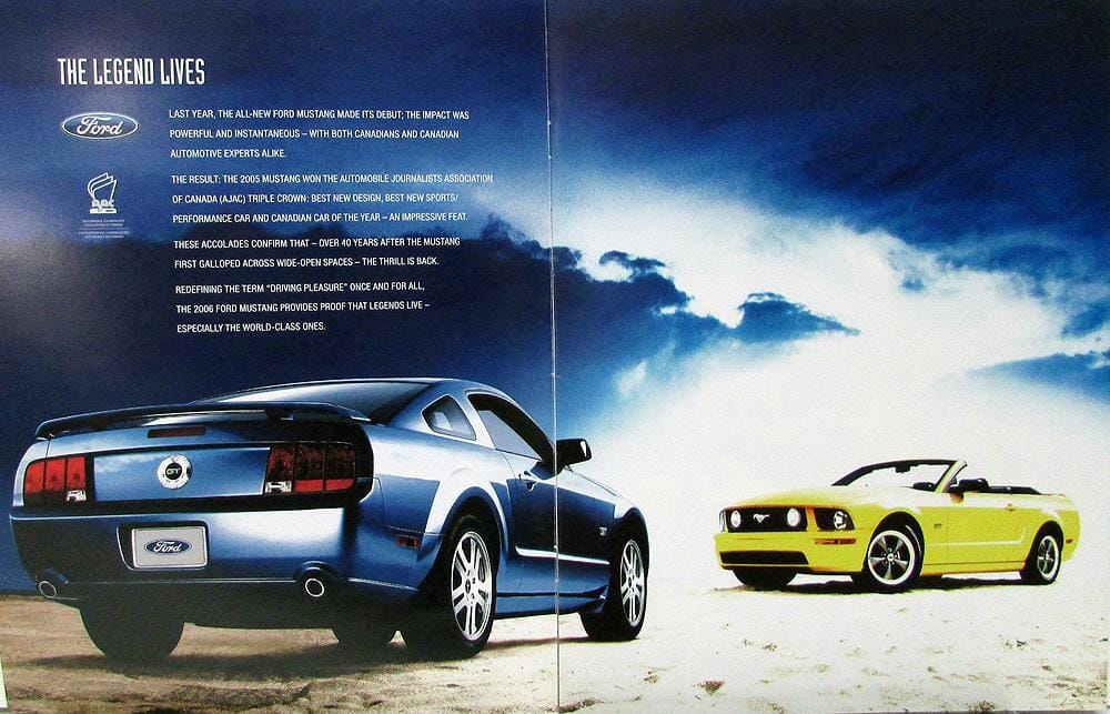 2007 Ford Mustang GT – Trojan Horse 2 2006 Ford Mustang brochure pages, as sourced from the internet.