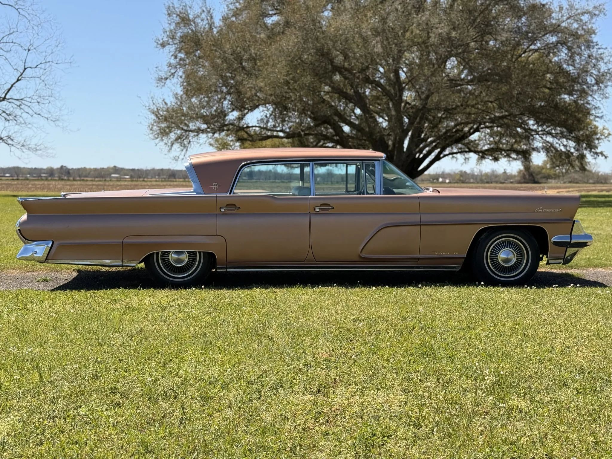 1959 Lincoln Continental Mark IV Limousine: This Rare Lincoln Fixes the Era's Most Controversial Design 2 Passenger side profile view of beige 1959 Lincoln Continental Mark IV