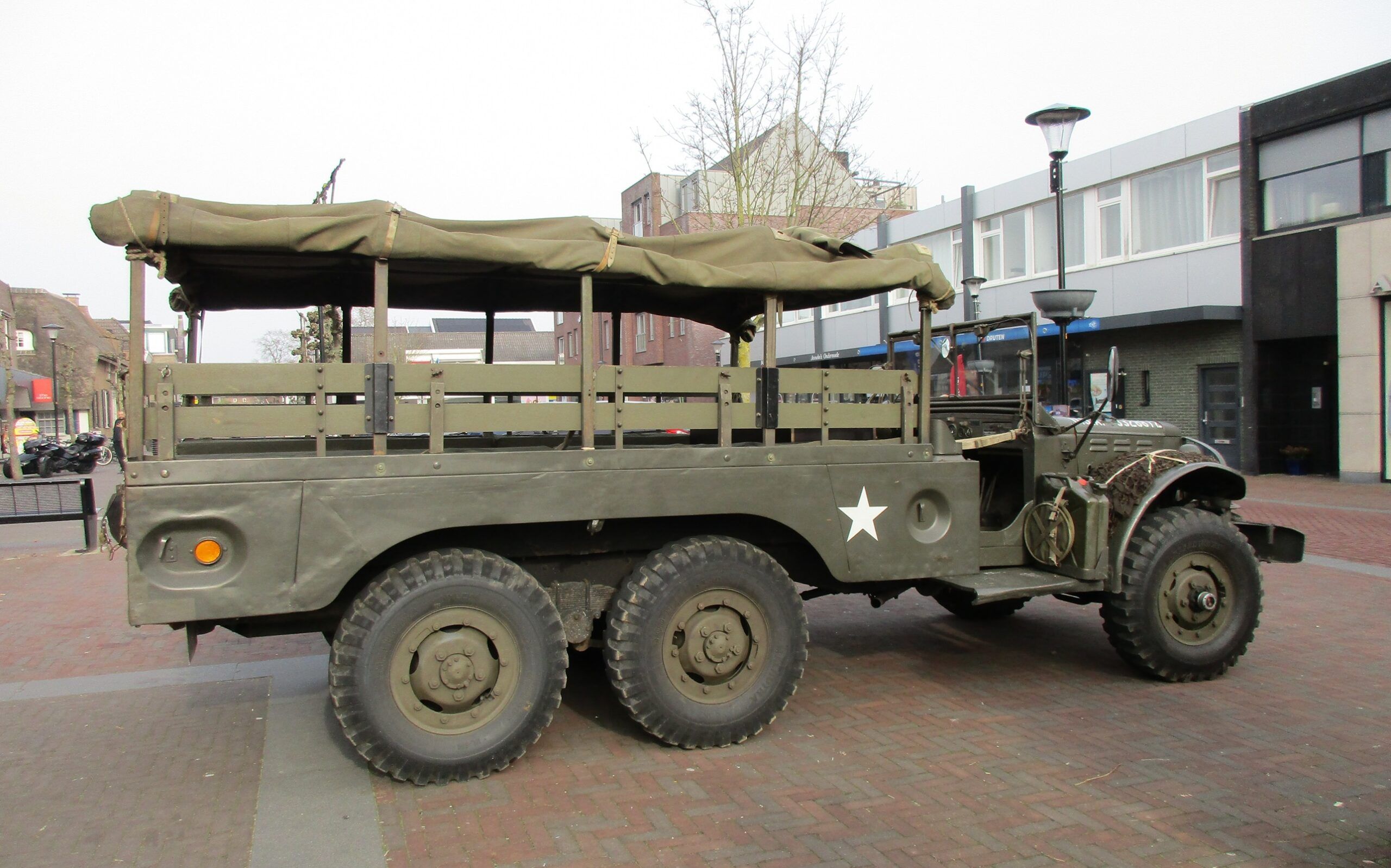 1943 Dodge WC-63 6x6 Military Truck - Veteran Status 5 1943 Dodge WC-63 6x6 military truck, parked in the center of Druten, the Netherlands - 5
