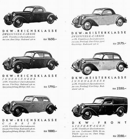 Two-Door vs. Four-Door Cars - The Long-Running War Between Germany And France 4 a 1937 dkw f7 gama