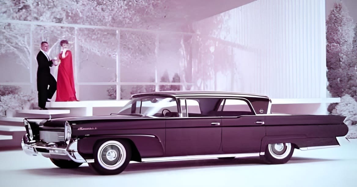 1959 Lincoln Mark IV Continental: Rhapsody in Turquoise 16 1958 Lincoln Continental Mark III Landau purple 3151 Picsart AiImageEnhancer
