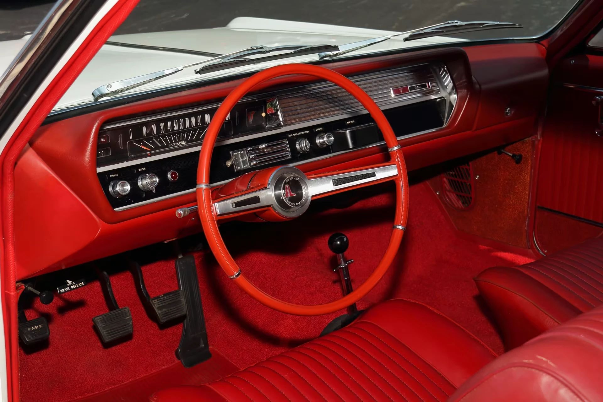Left side of the dashboard of a 1964 Olds Cutlass