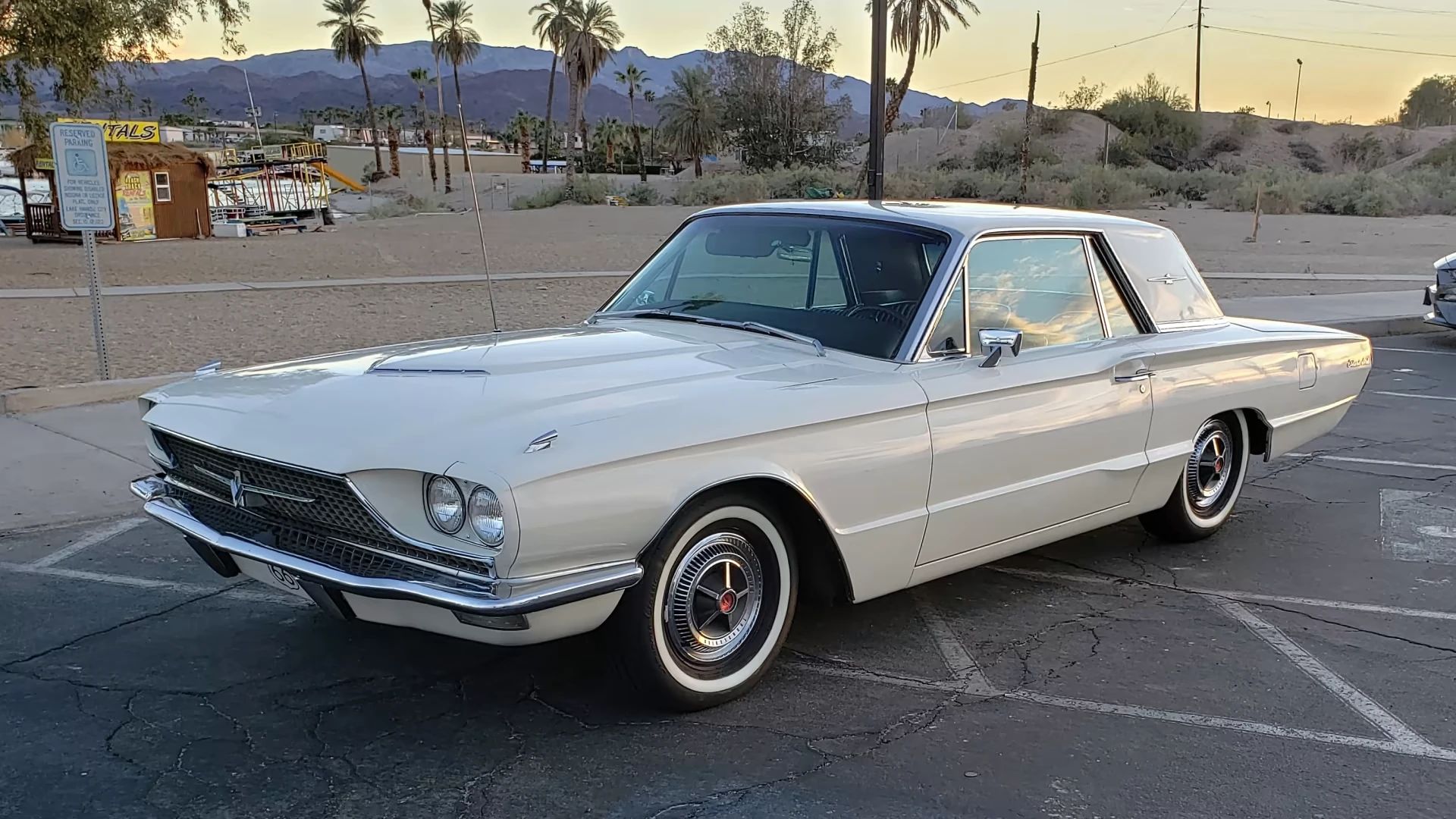 1966 Ford Thunderbird: Dream Car With A Space Age Interior To Let Your Inner Child Take Flight 6 Left rear 3q view of a 1966 Thunderbird hardtop at sunset