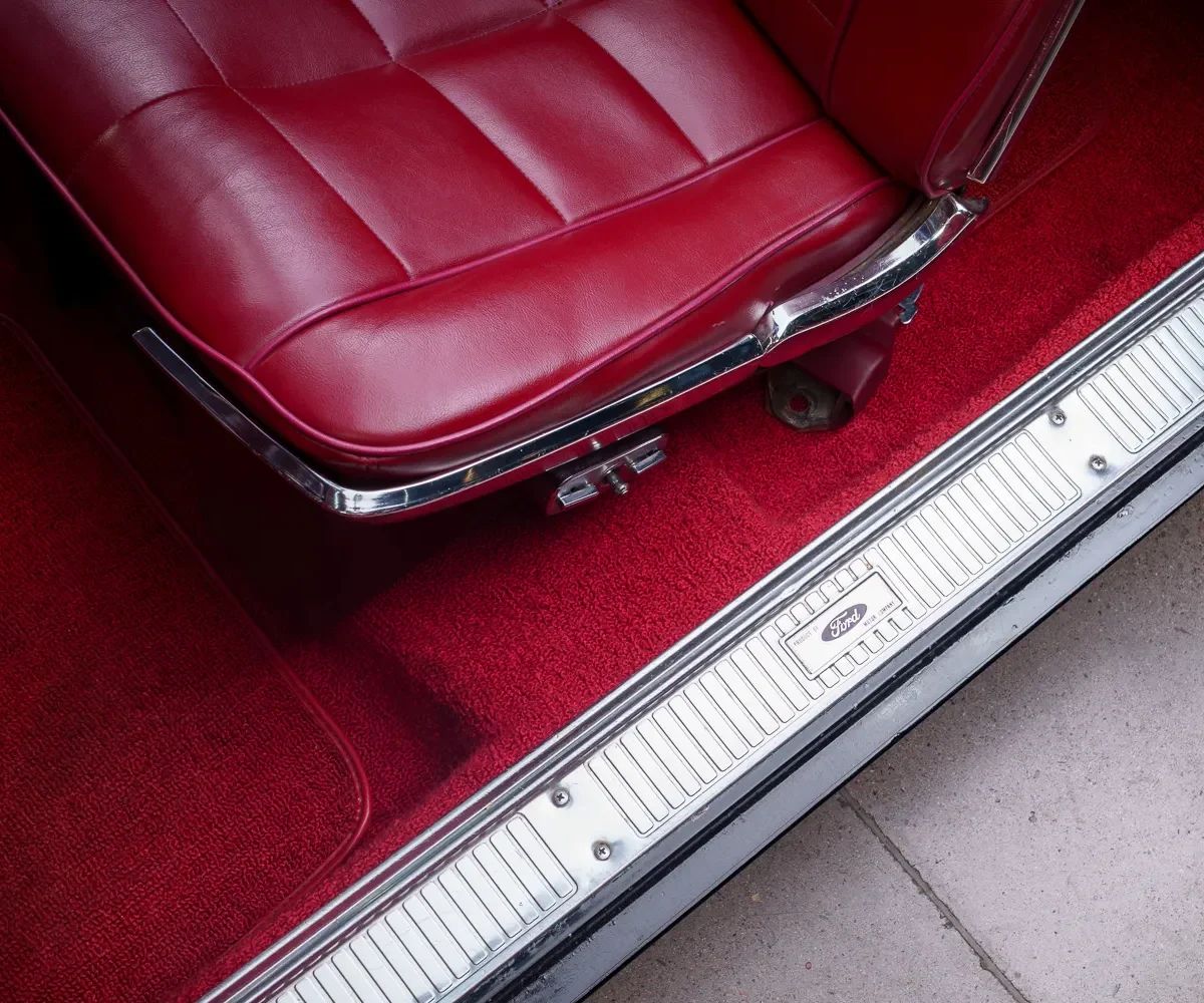 1966 Ford Thunderbird: Dream Car With A Space Age Interior To Let Your Inner Child Take Flight 28 Sill plate and driver's seat of a 1966 Thunderbird