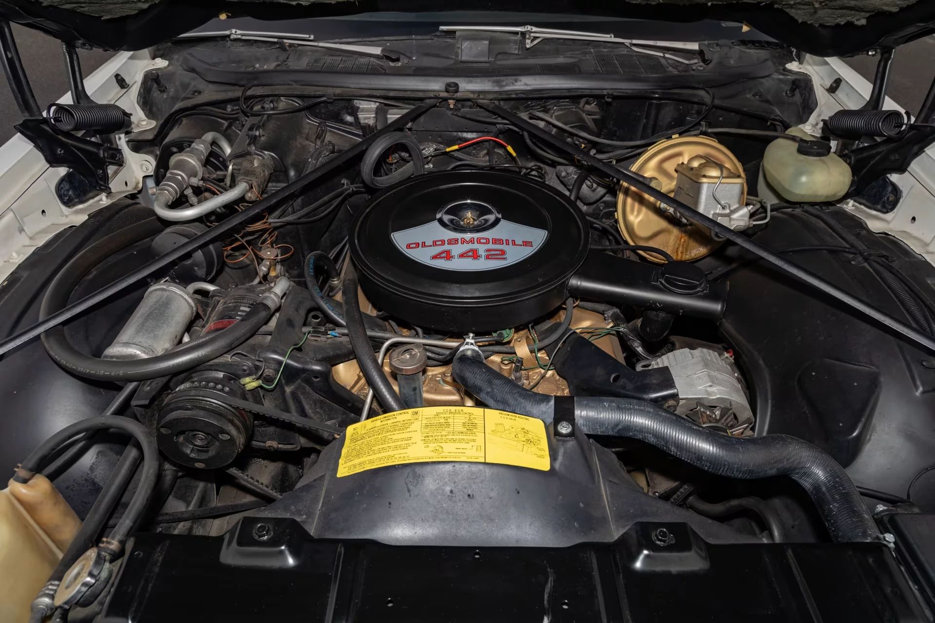 1973 Oldsmobile Cutlass S 4-4-2: What's In A Name (Or A Number?) 14 Engine of a 1973 Oldsmobile 4-4-2