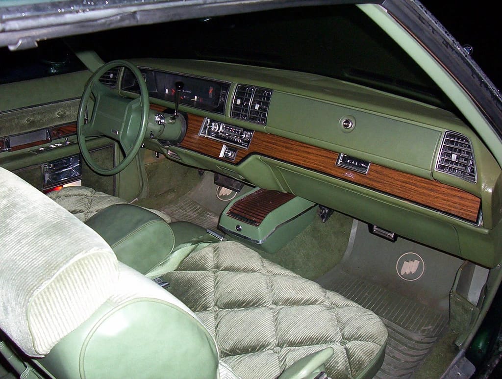 Right side of the dashboard of a 1975 Buick