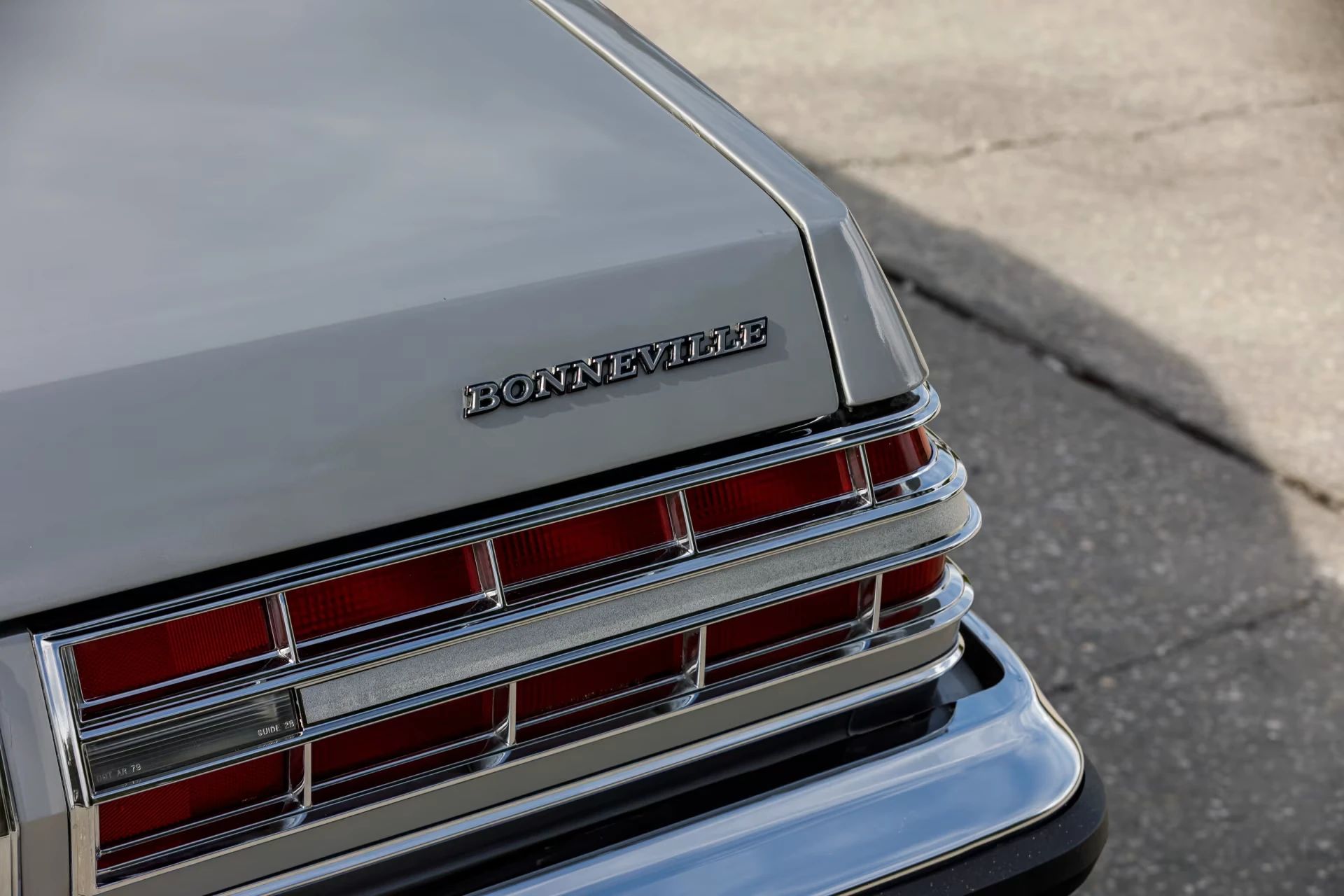 1979 Pontiac Bonneville Coupe: Rare And Plush Bucket Seat B-Body 2 Bonneville badge on a silver car