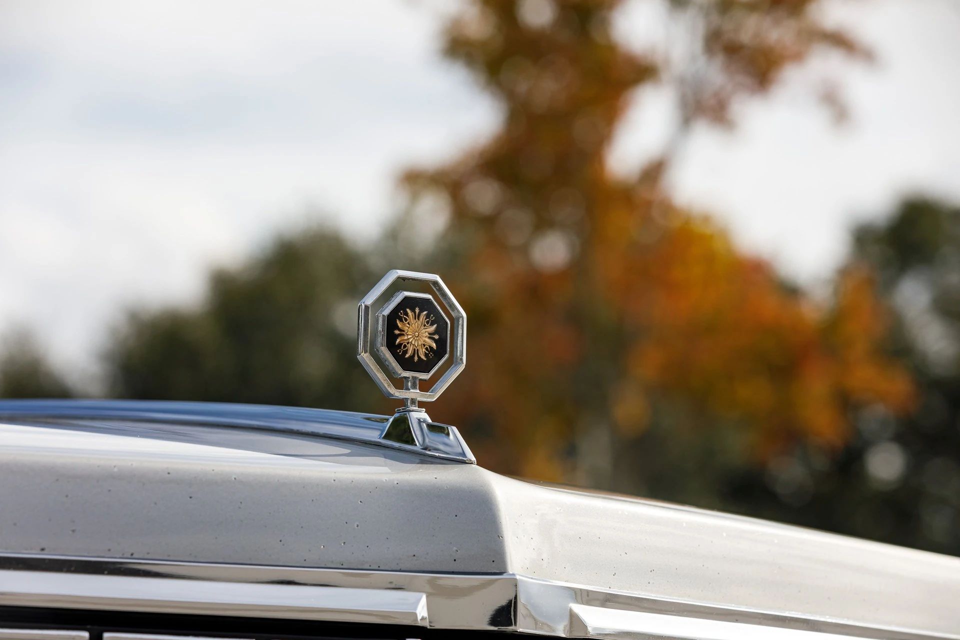 1979 Pontiac Bonneville Coupe: Rare And Plush Bucket Seat B-Body 5 Hood ornament on a silver car